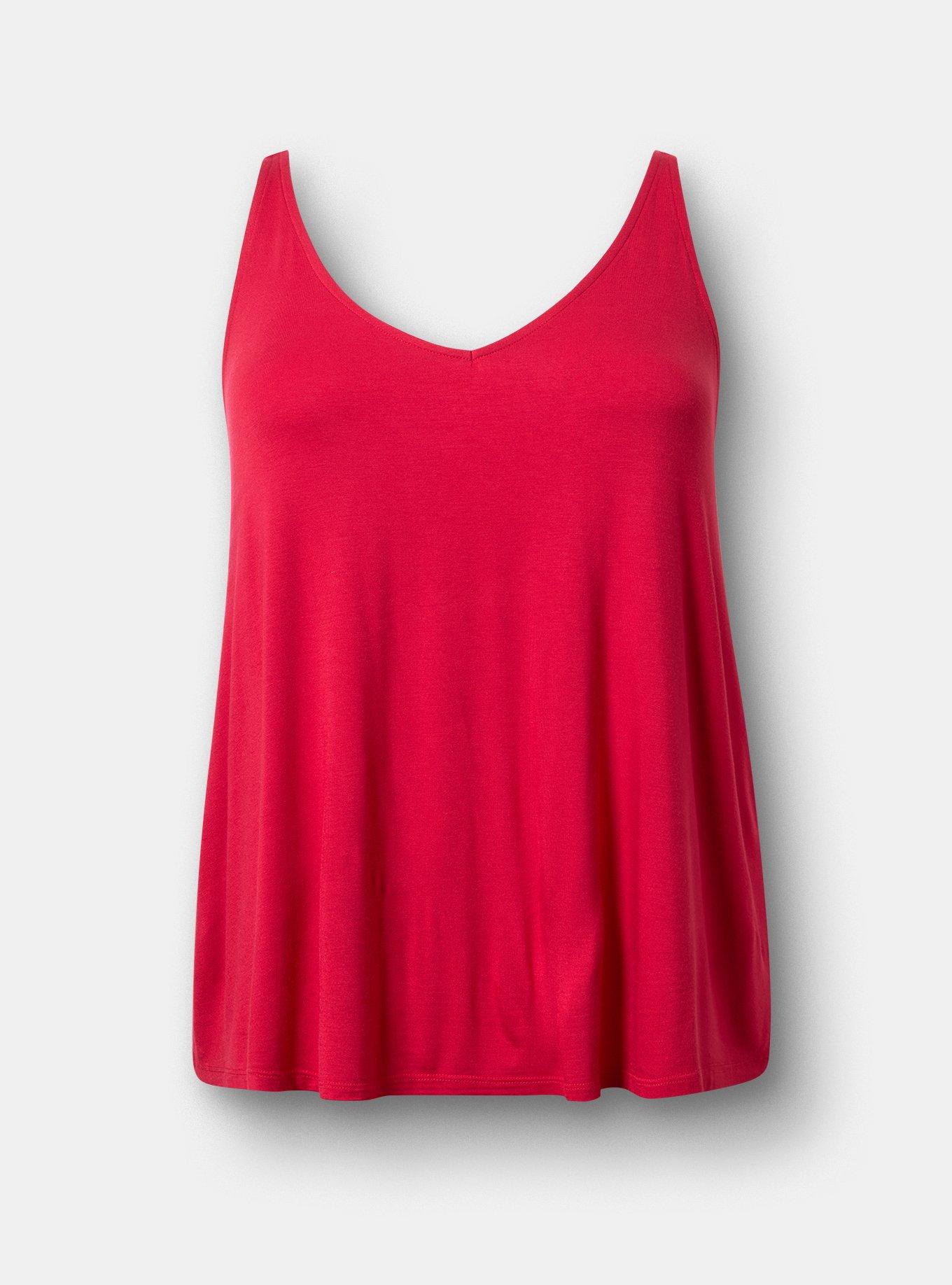 Super Soft V-Neck Swing Tank, JESTER RED, hi-res