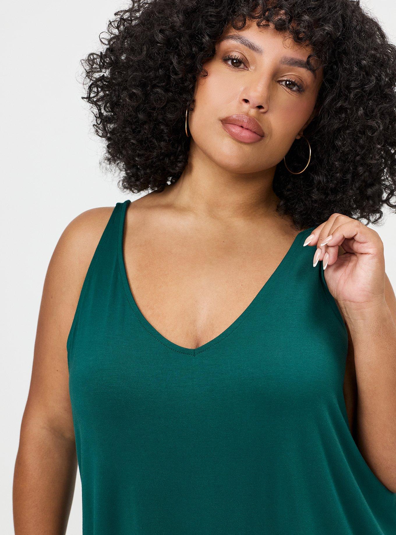 Super Soft V-Neck Swing Tank, BOTANICAL GARDEN, alternate