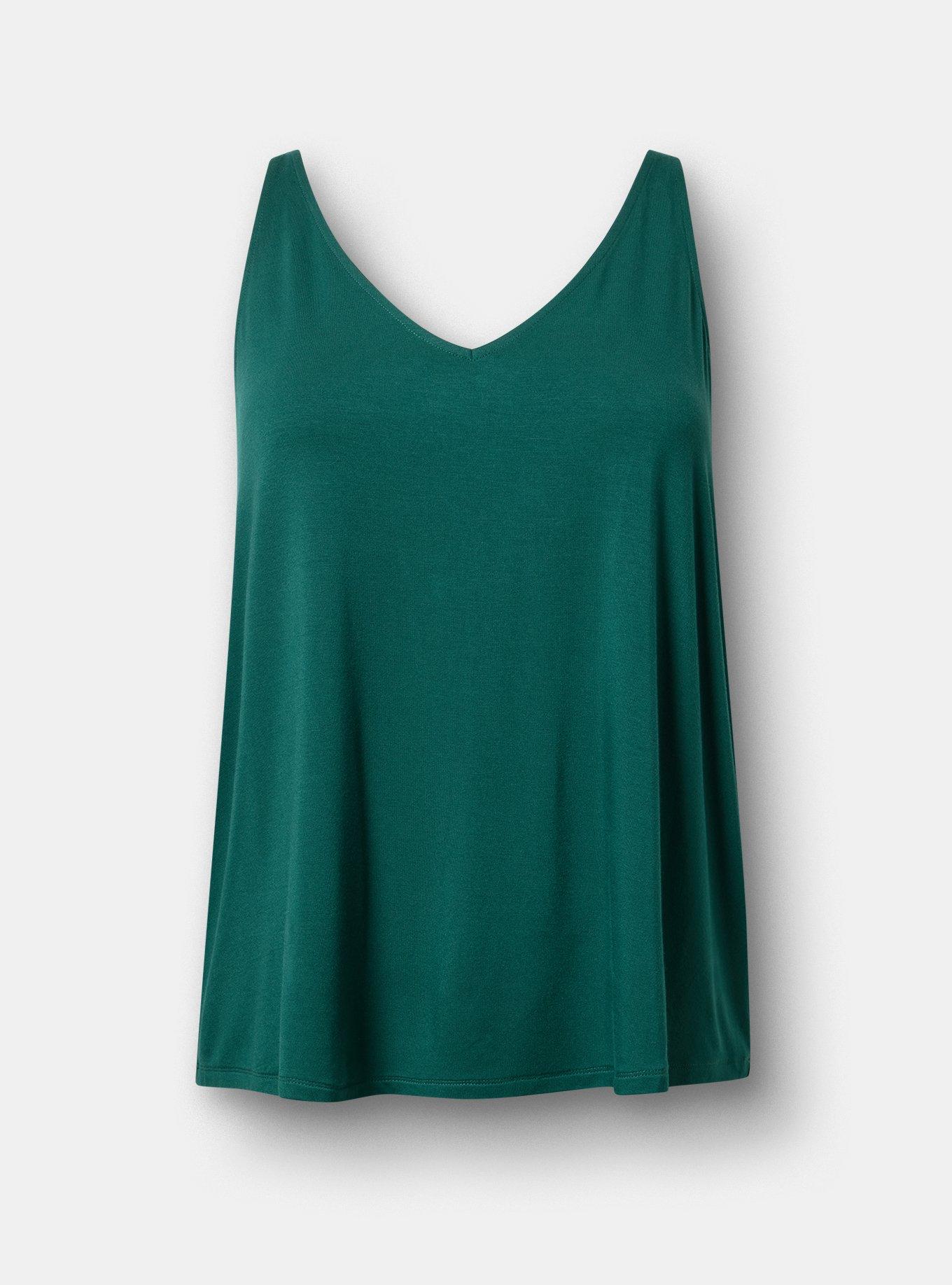 Super Soft V-Neck Swing Tank, BOTANICAL GARDEN, flat