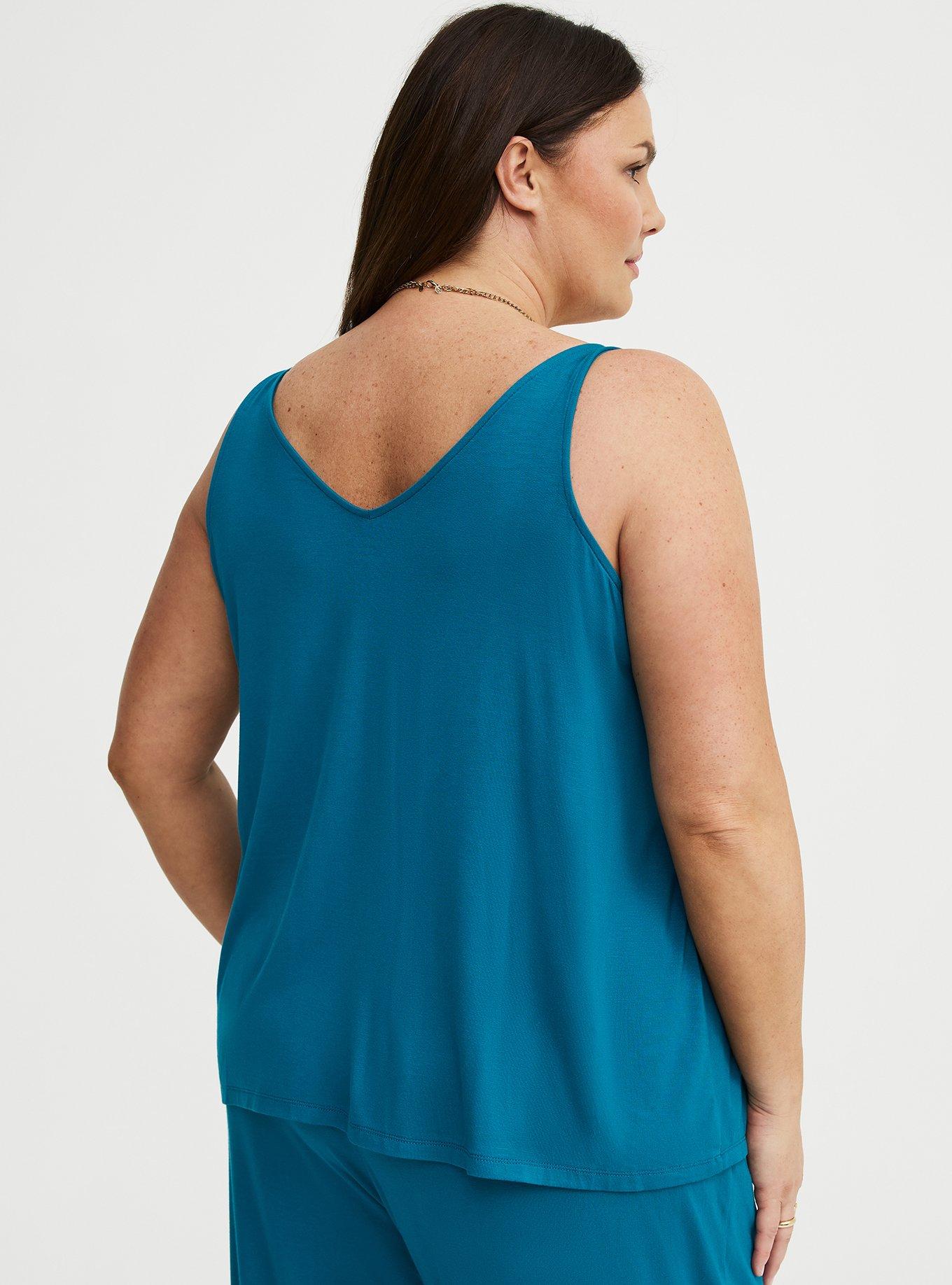 Super Soft V-Neck Swing Tank, OCEAN DEPTHS, alternate