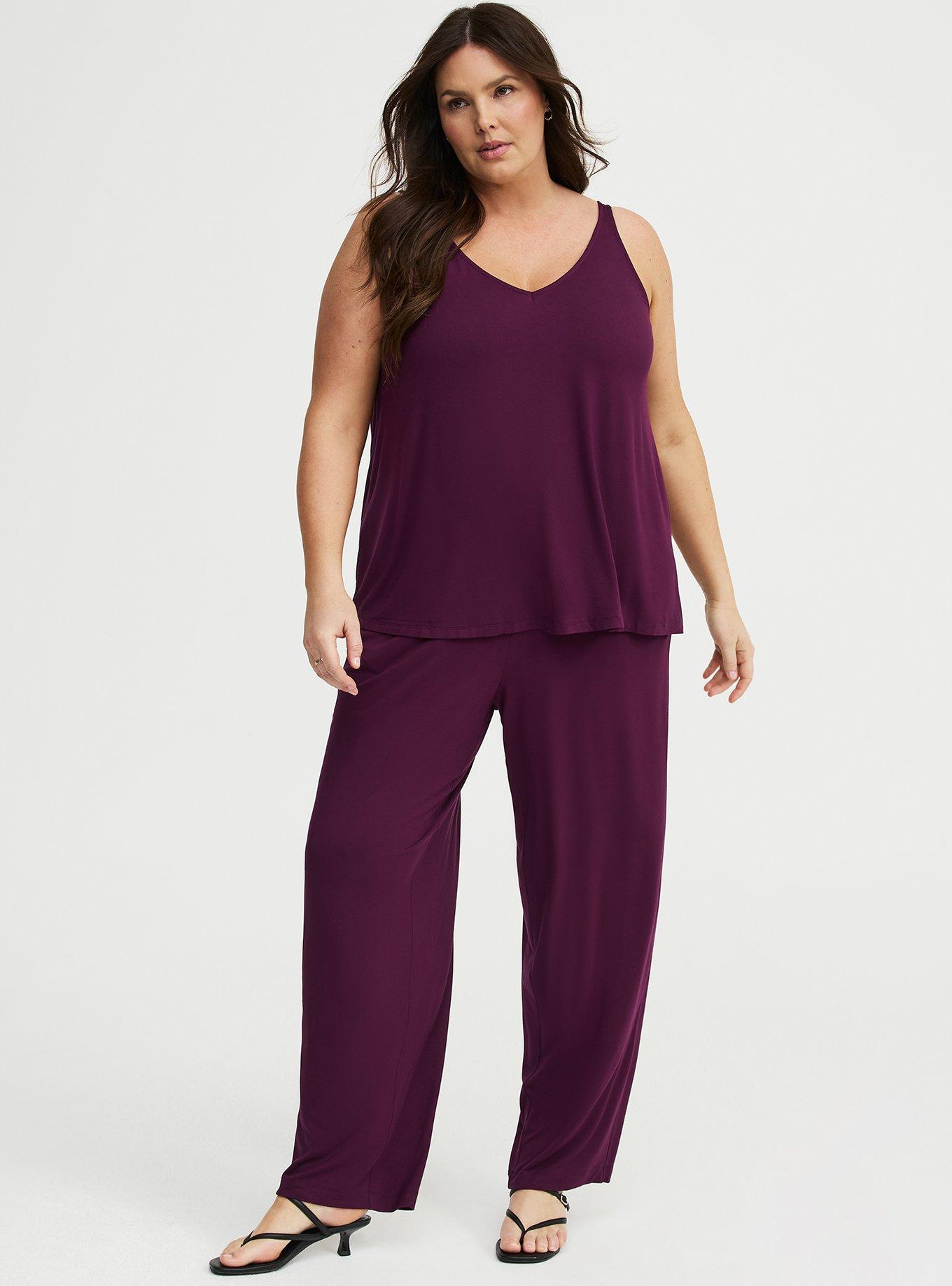 Super Soft V-Neck Swing Tank, POTENT PURPLE, alternate