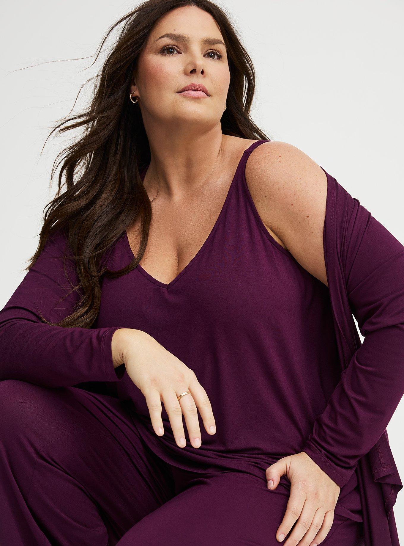 Super Soft V-Neck Swing Tank, POTENT PURPLE, alternate