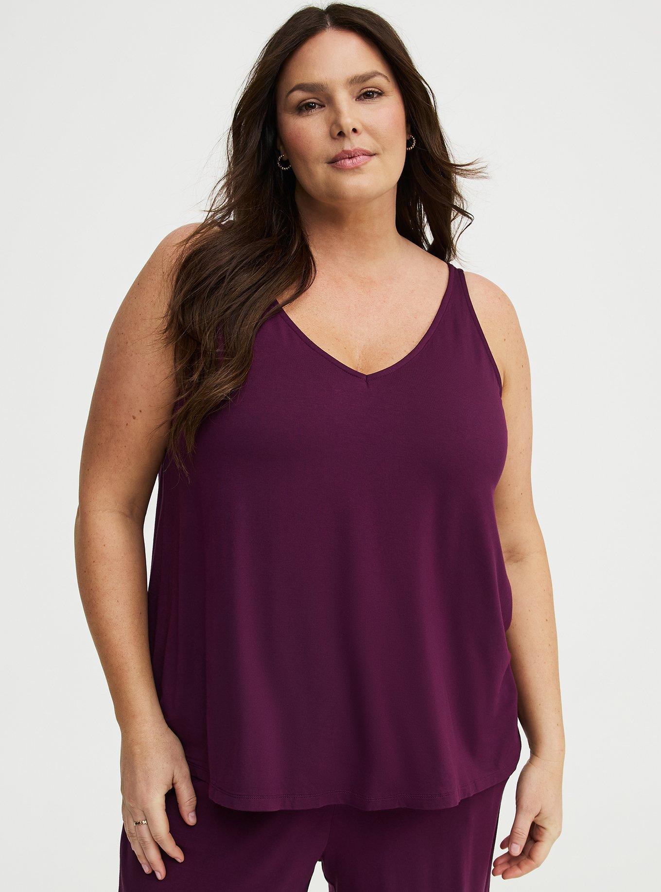 Supersoft V-Neck Swing Tank, POTENT PURPLE, hi-res