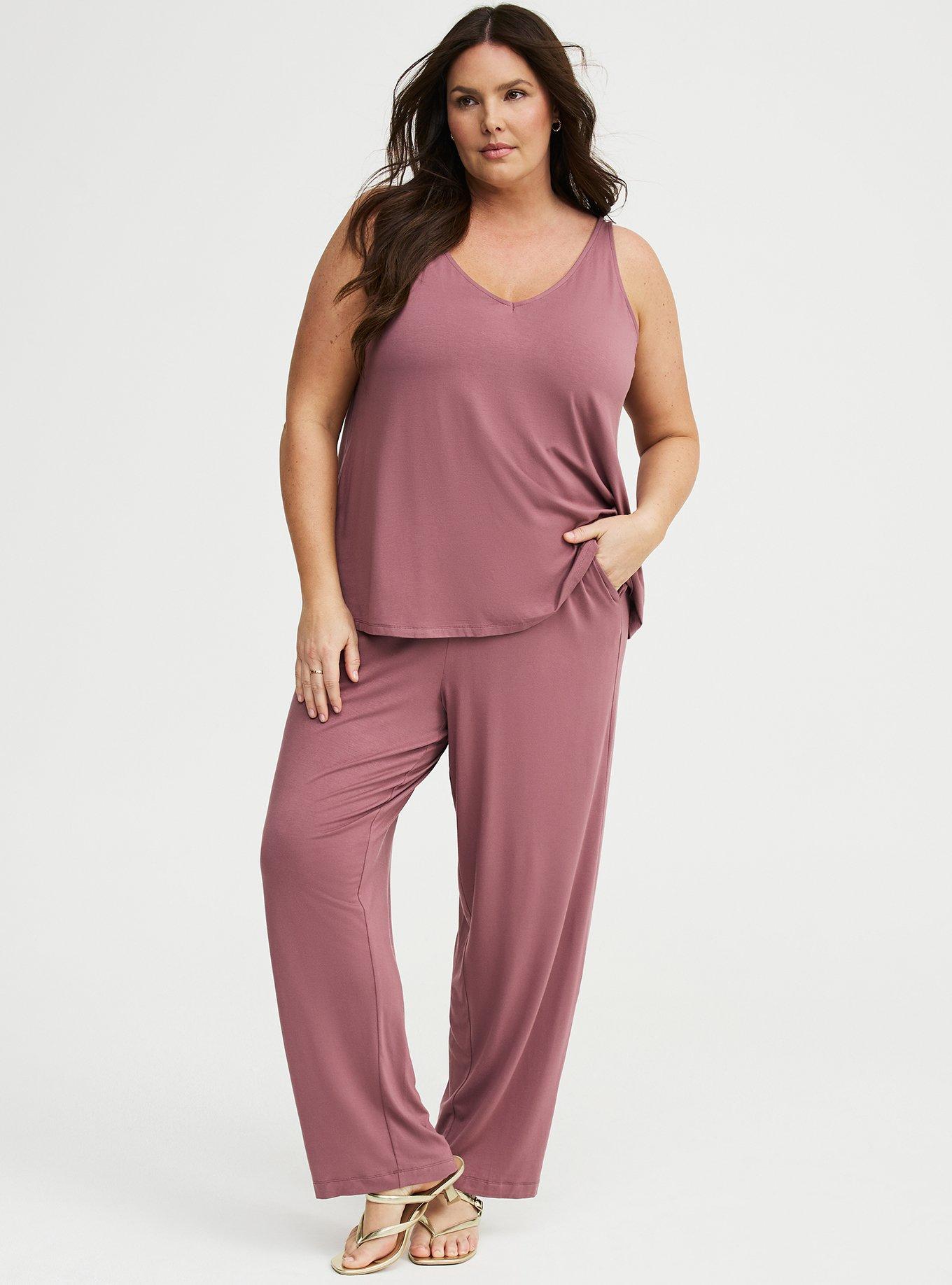 Super Soft V-Neck Swing Tank, ROSE TAUPE, alternate