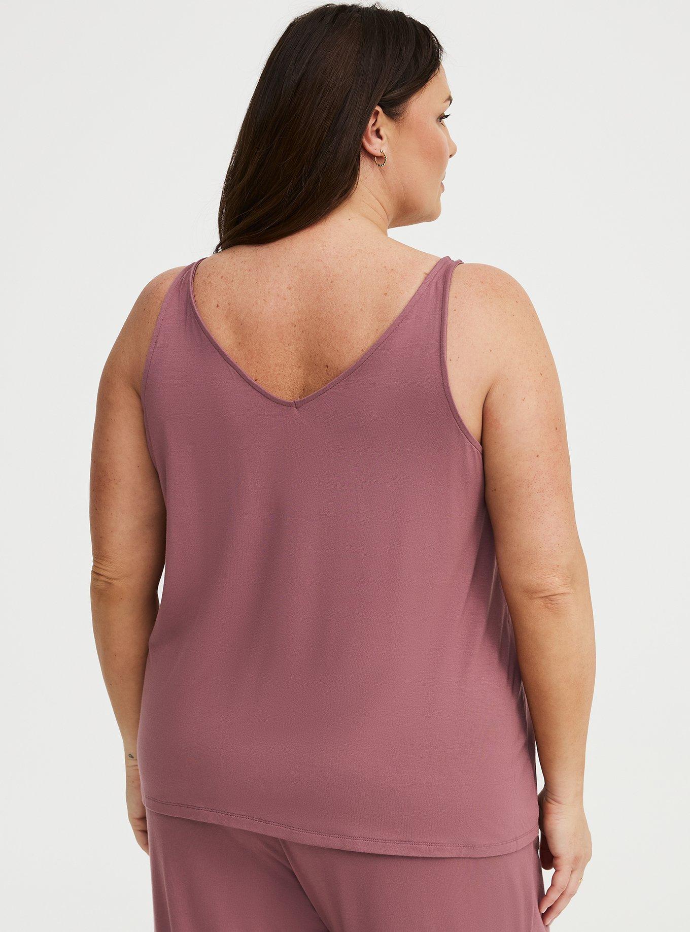 Super Soft V-Neck Swing Tank, ROSE TAUPE, alternate