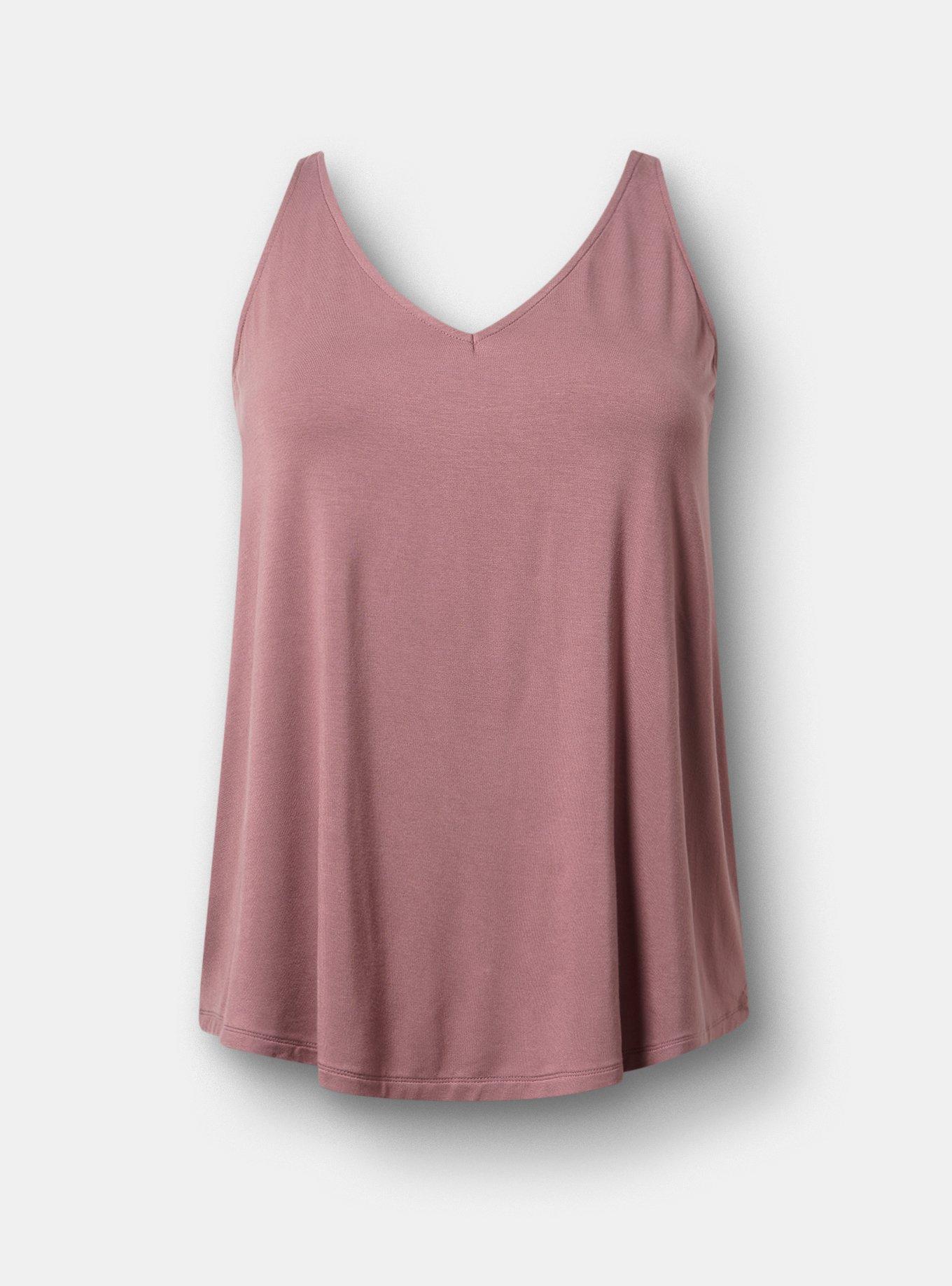Super Soft V-Neck Swing Tank, ROSE TAUPE, hi-res