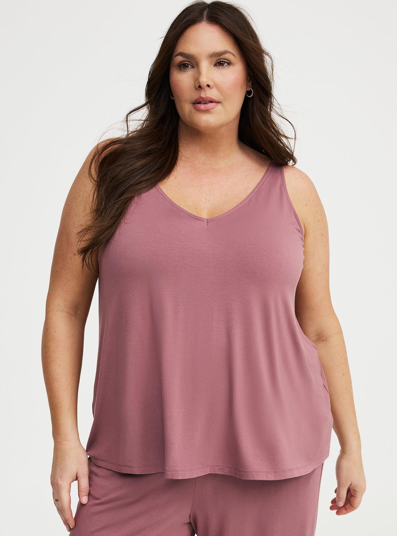 Supersoft V-Neck Swing Tank, ROSE TAUPE, hi-res