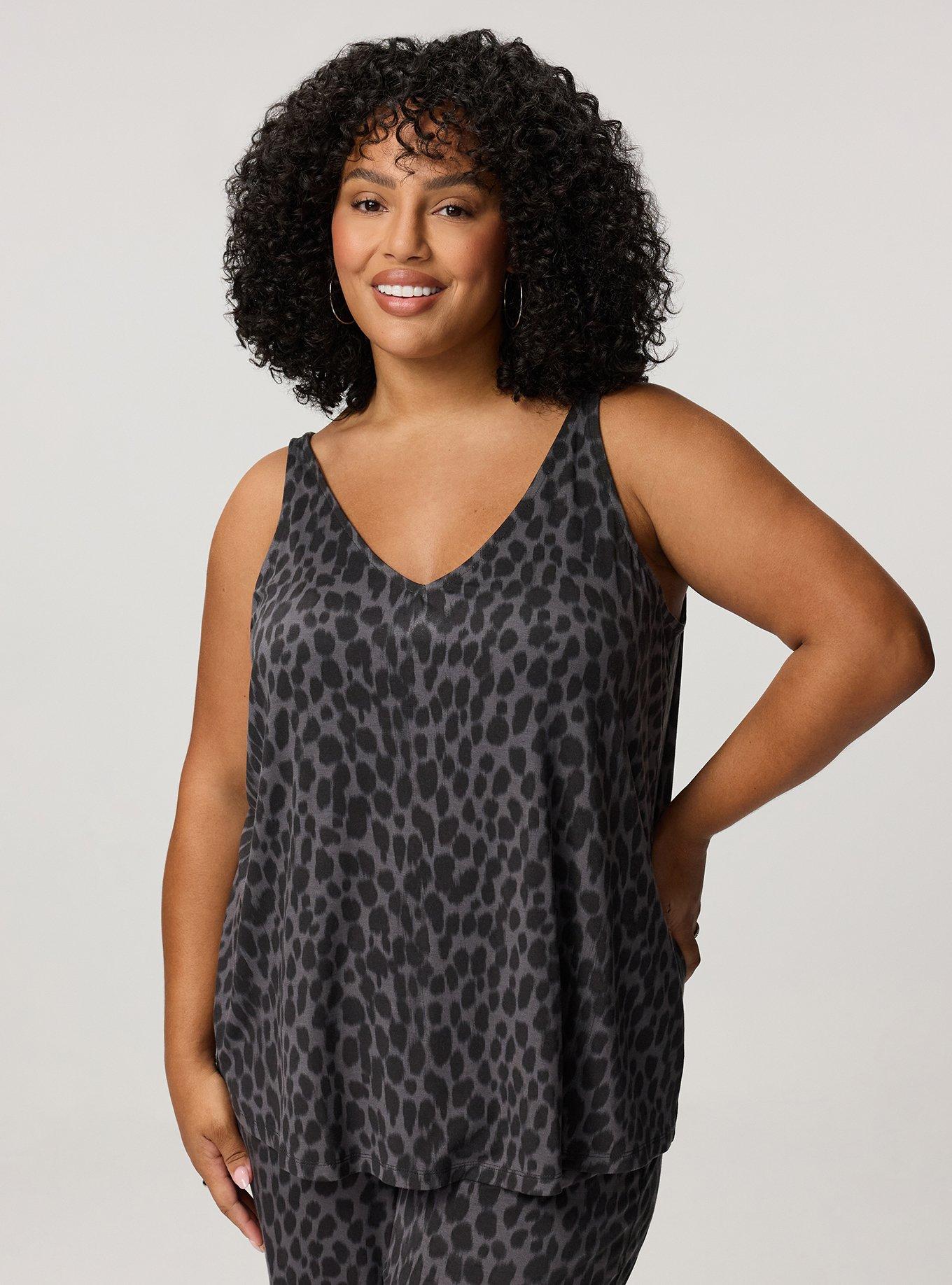 Super Soft V-Neck Swing Tank, IRL CHEETAH FROST, hi-res