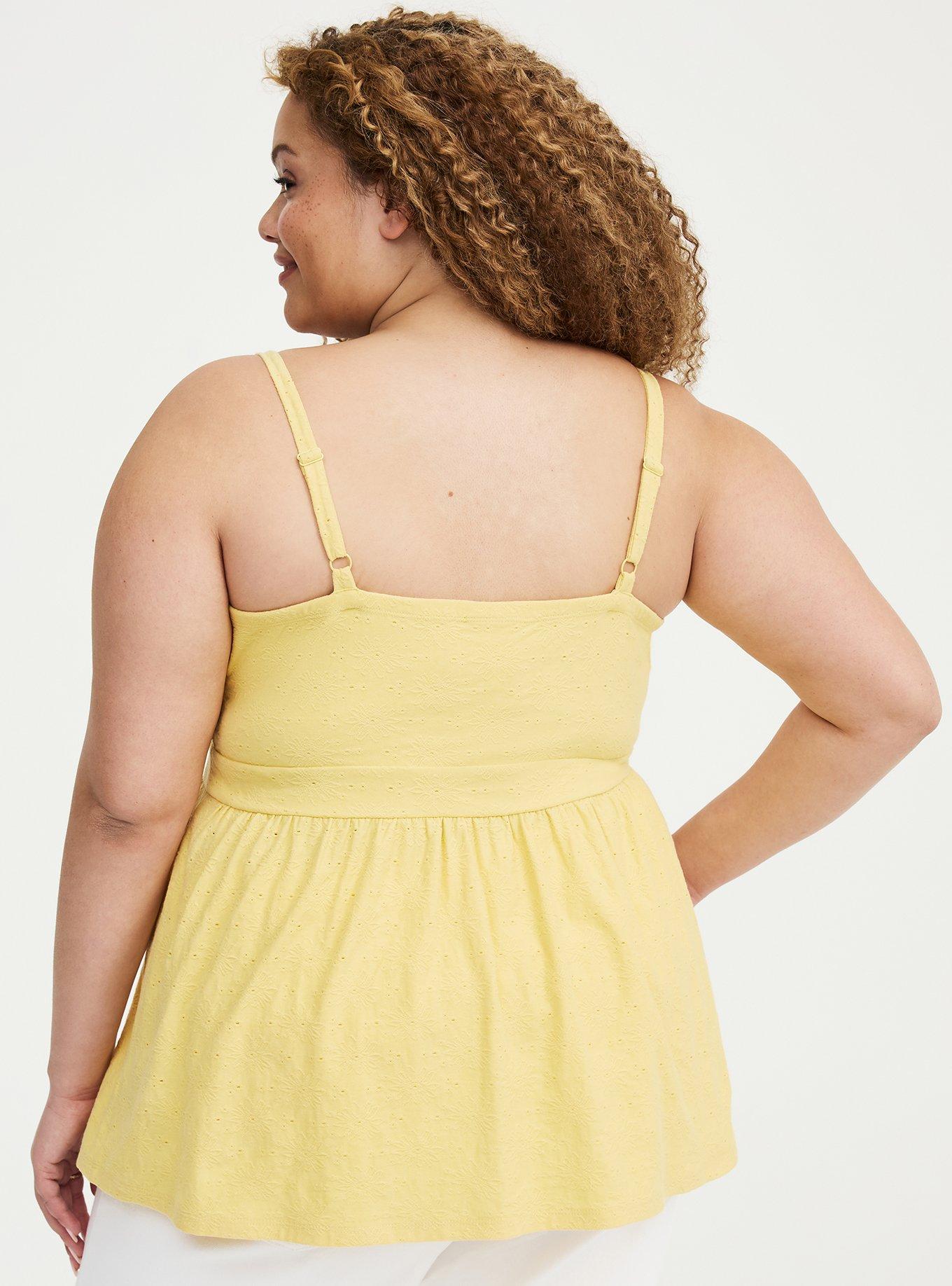 Eyelet Tie-Front Babydoll Cami, SUNDRESS, alternate