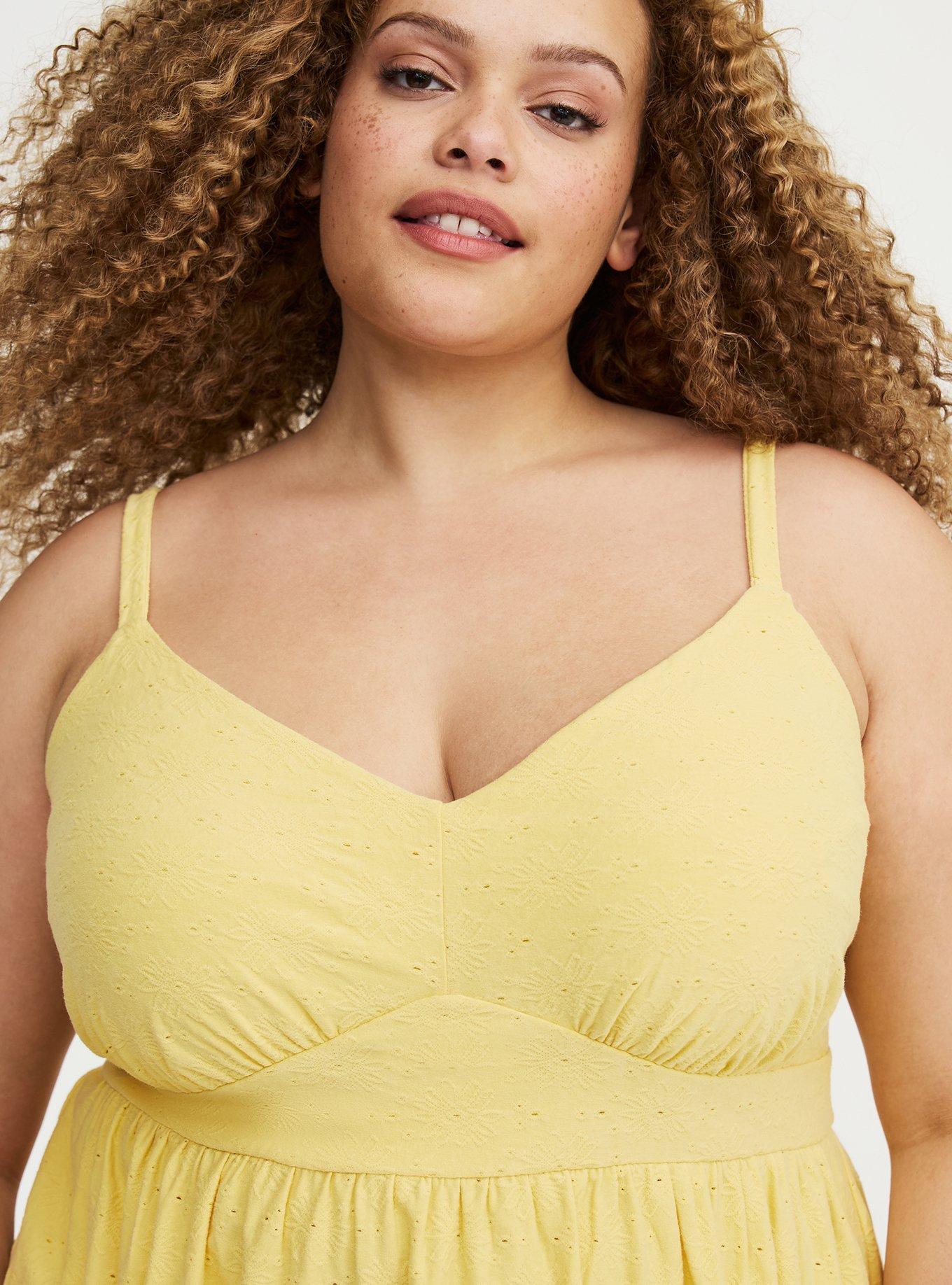 Eyelet Tie-Front Babydoll Cami, SUNDRESS, alternate