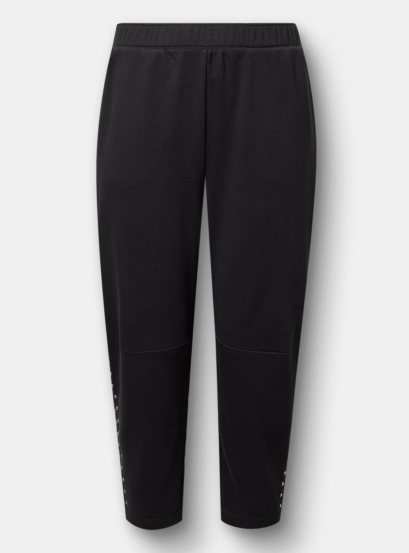 French Terry Pull-On Barrel Sweatpant, BLACK, hi-res