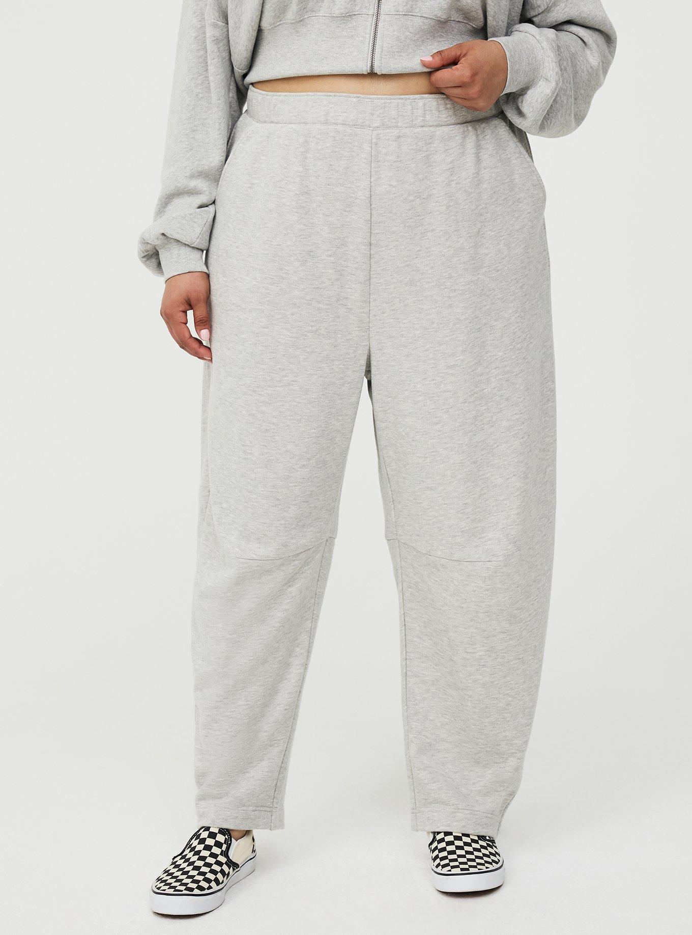 French Terry Pull-On Barrel Sweatpant, LIGHT HEATHER GRAY, alternate