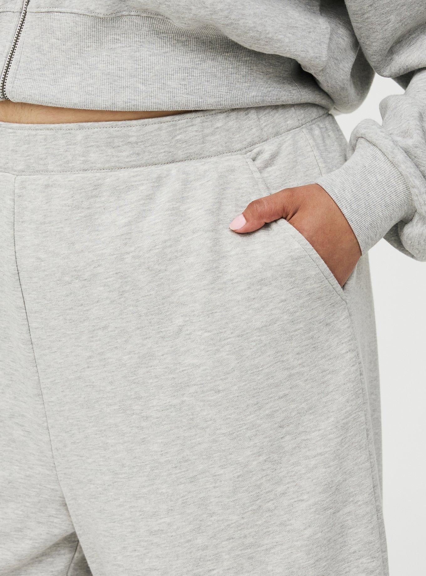 French Terry Pull-On Barrel Sweatpant, LIGHT HEATHER GRAY, alternate