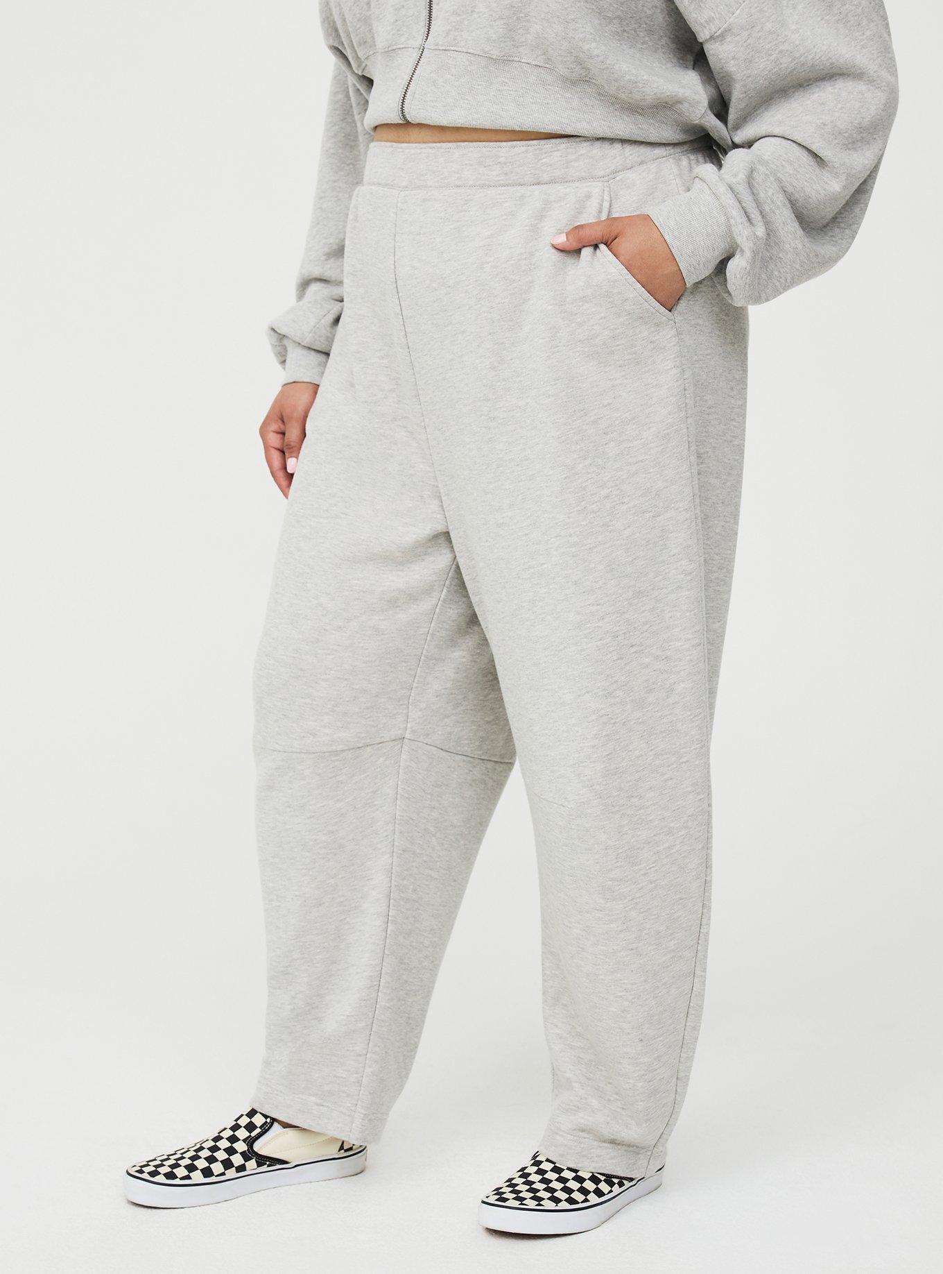French Terry Pull-On Barrel Sweatpant, LIGHT HEATHER GRAY, alternate