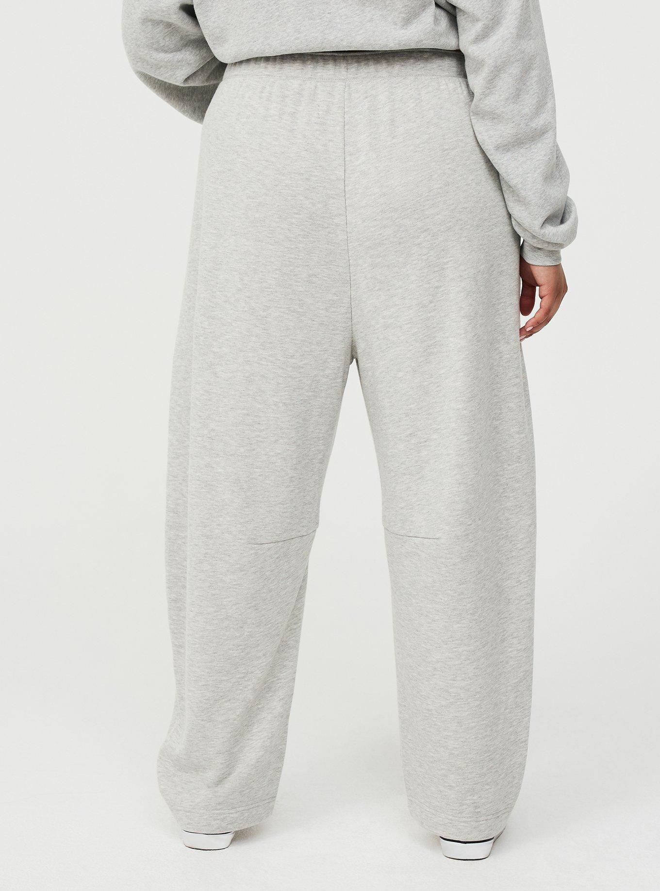 French Terry Pull-On Barrel Sweatpant, LIGHT HEATHER GRAY, alternate