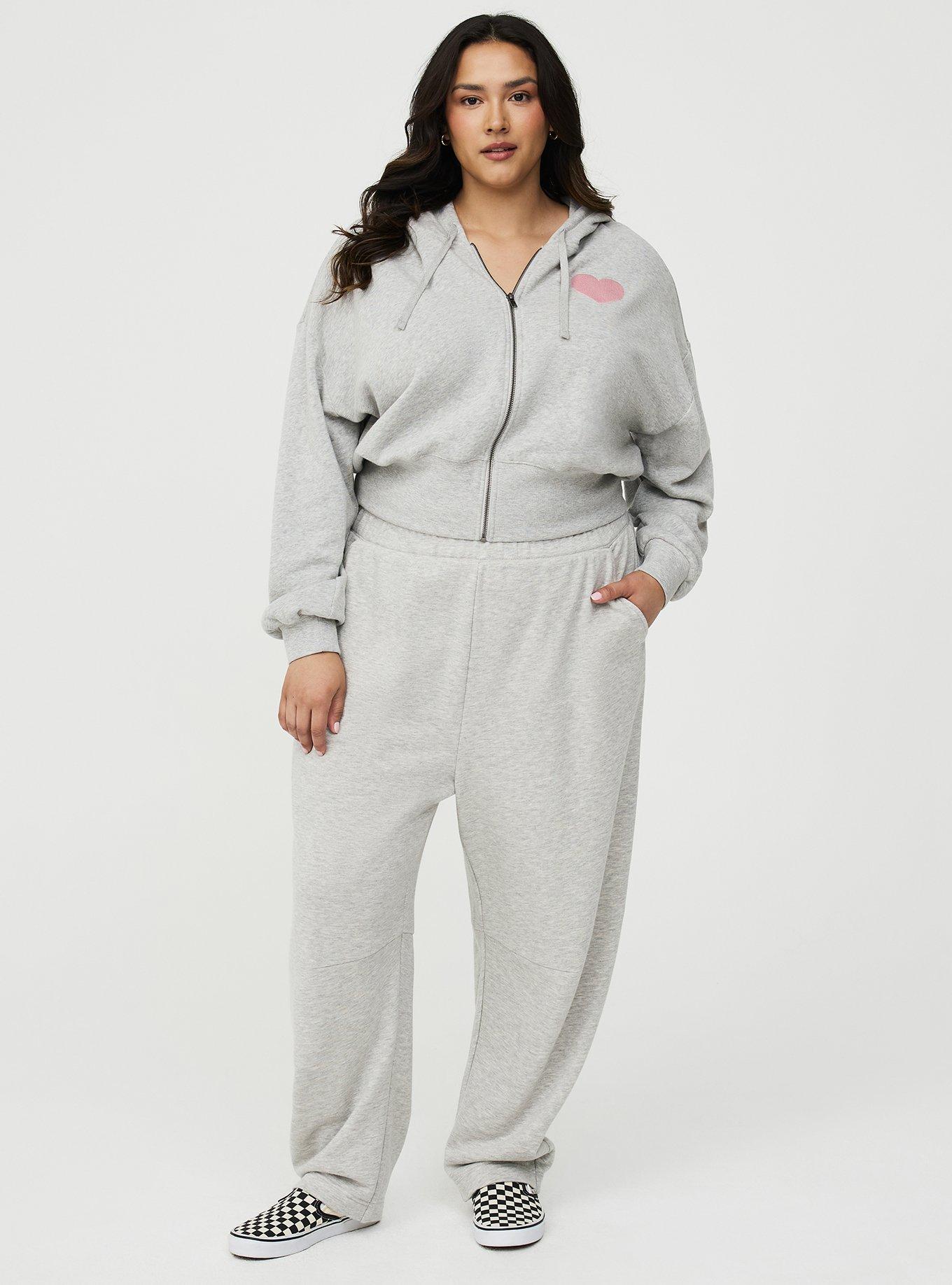 French Terry Pull-On Barrel Sweatpant, LIGHT HEATHER GRAY, alternate