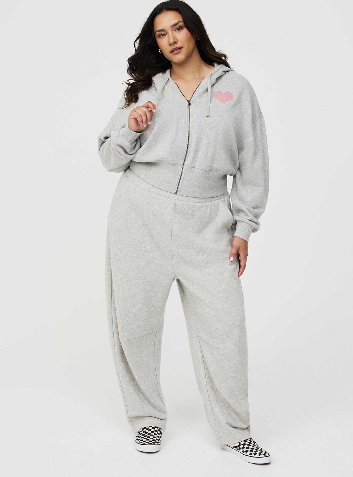 French Terry Pull-On Barrel Sweatpant, LIGHT HEATHER GRAY, hi-res