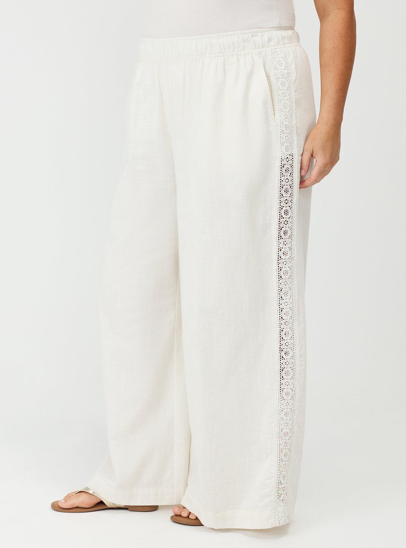 Pull-On Wide-Leg High-Rise Pant, WHISPER WHITE, alternate