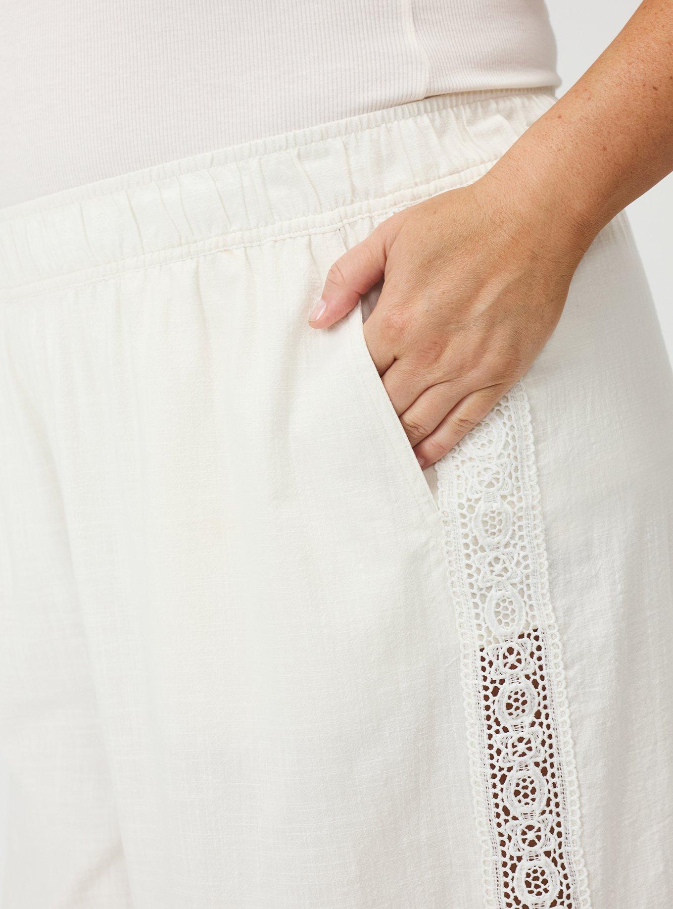 Pull-On Wide-Leg High-Rise Pant, WHISPER WHITE, alternate