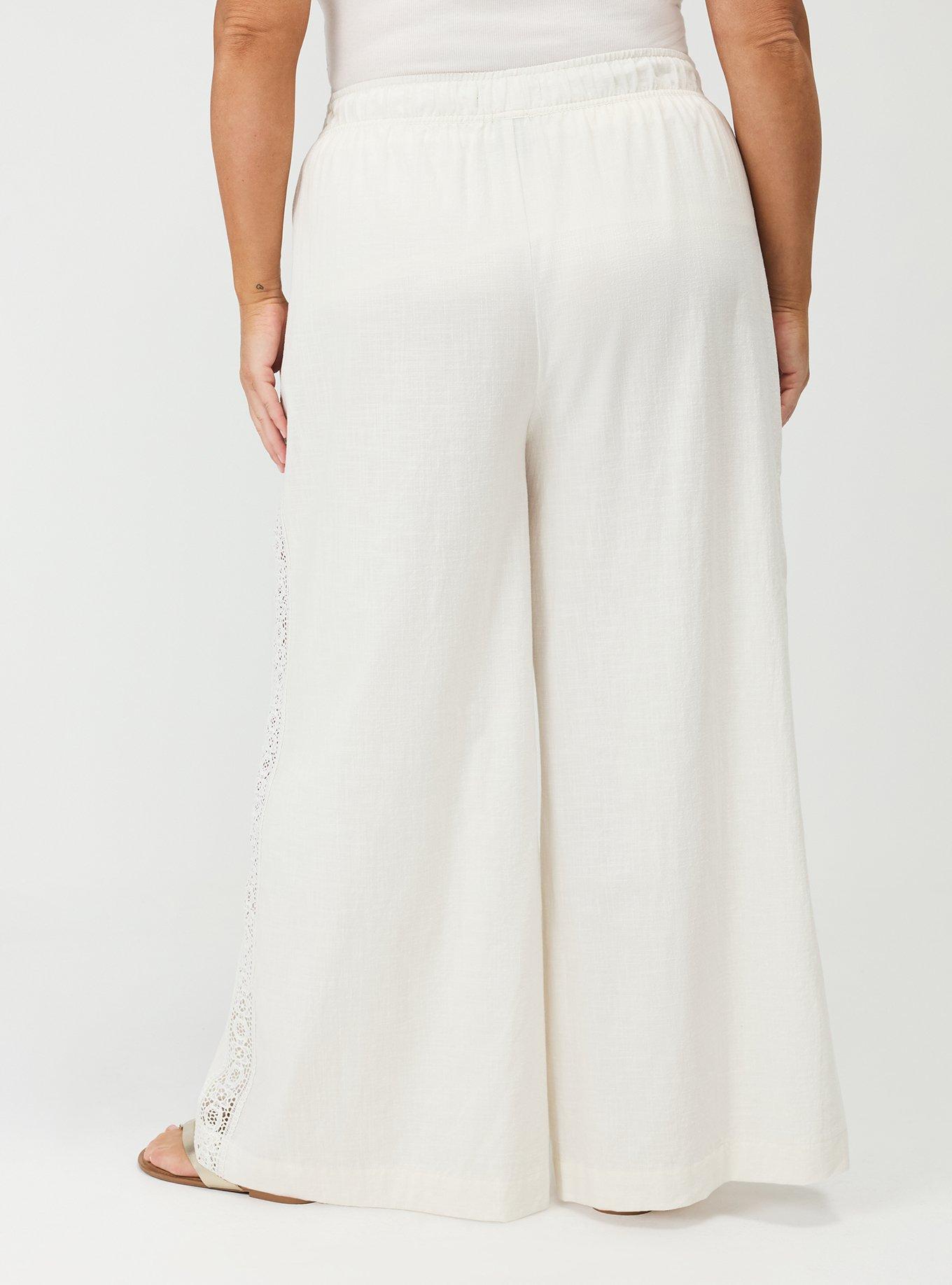 Pull-On Wide-Leg High-Rise Pant, WHISPER WHITE, alternate