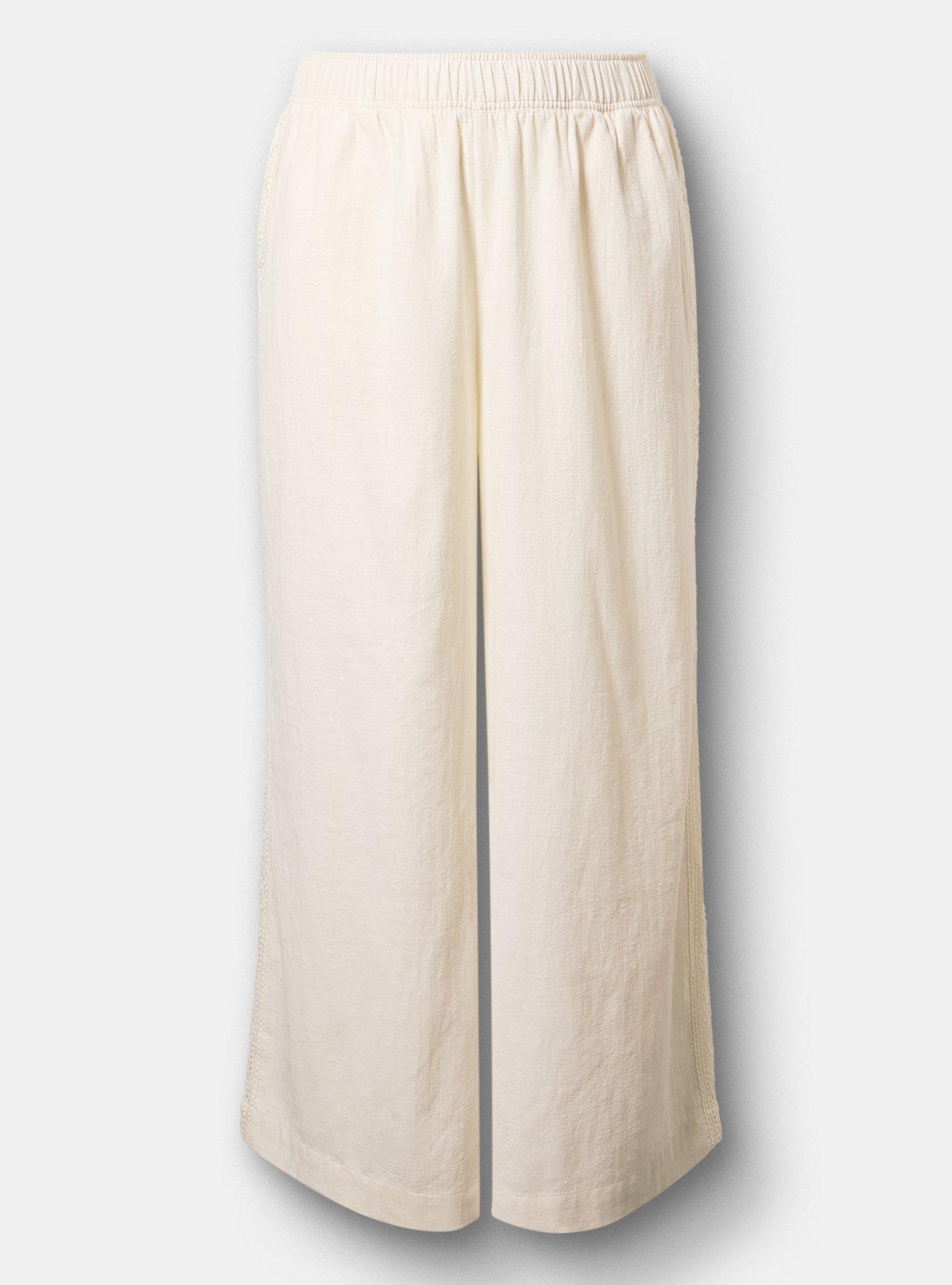 Pull-On Wide-Leg High-Rise Pant, WHISPER WHITE, hi-res