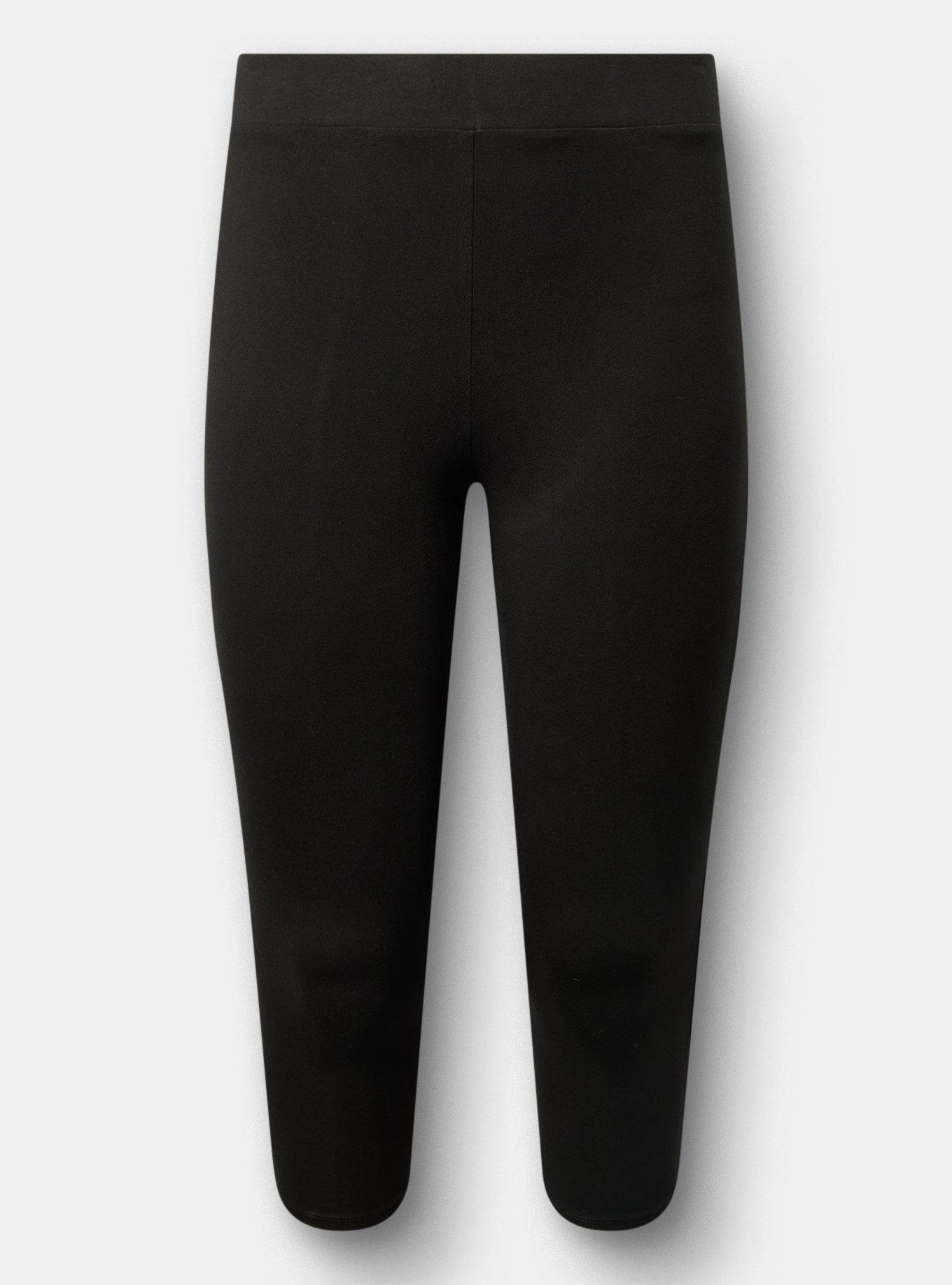 Capri Lace Back Detail Legging, DEEP BLACK, hi-res