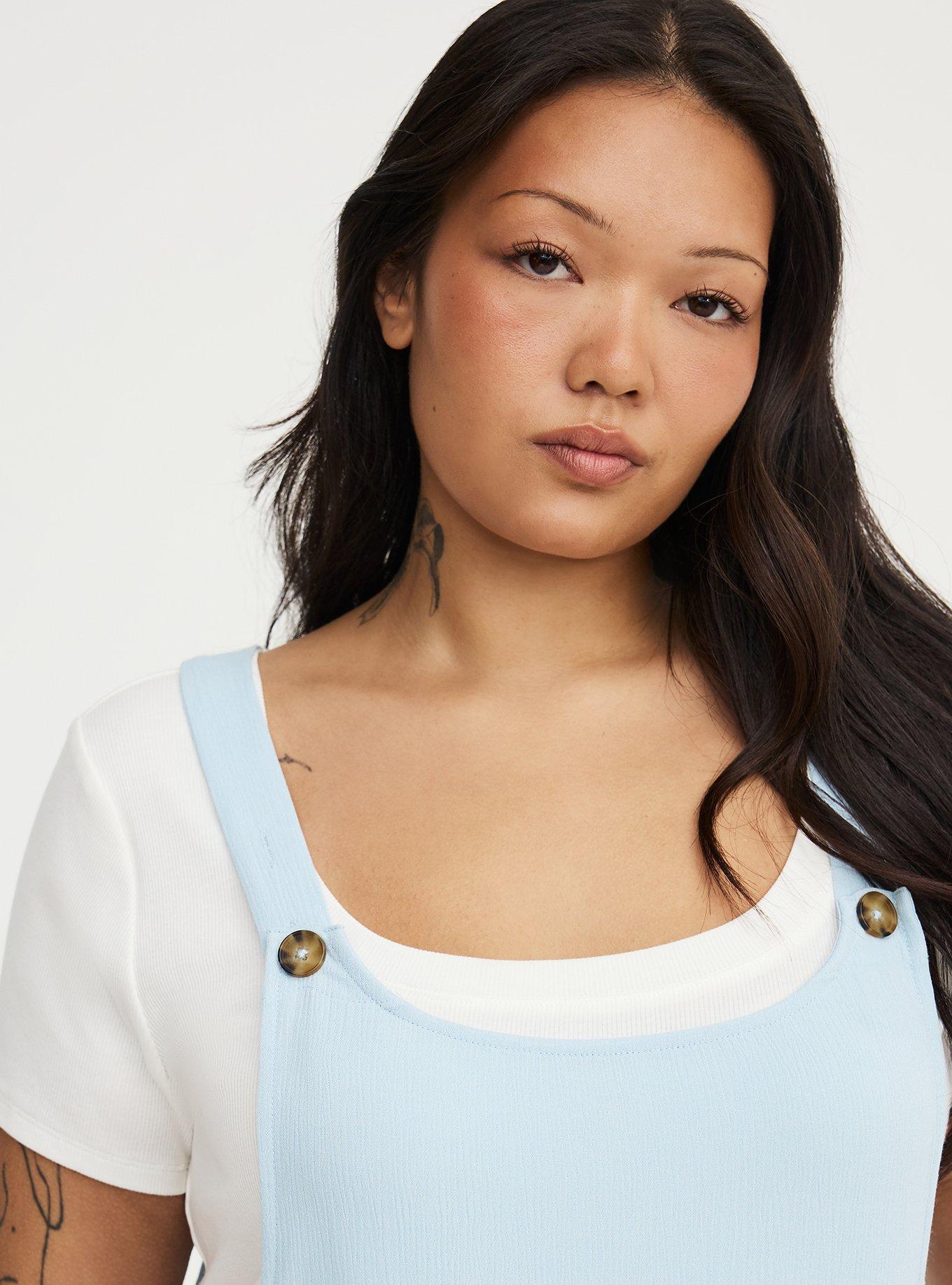 Washable Gauze Short Overall, ANGEL FALLS, alternate