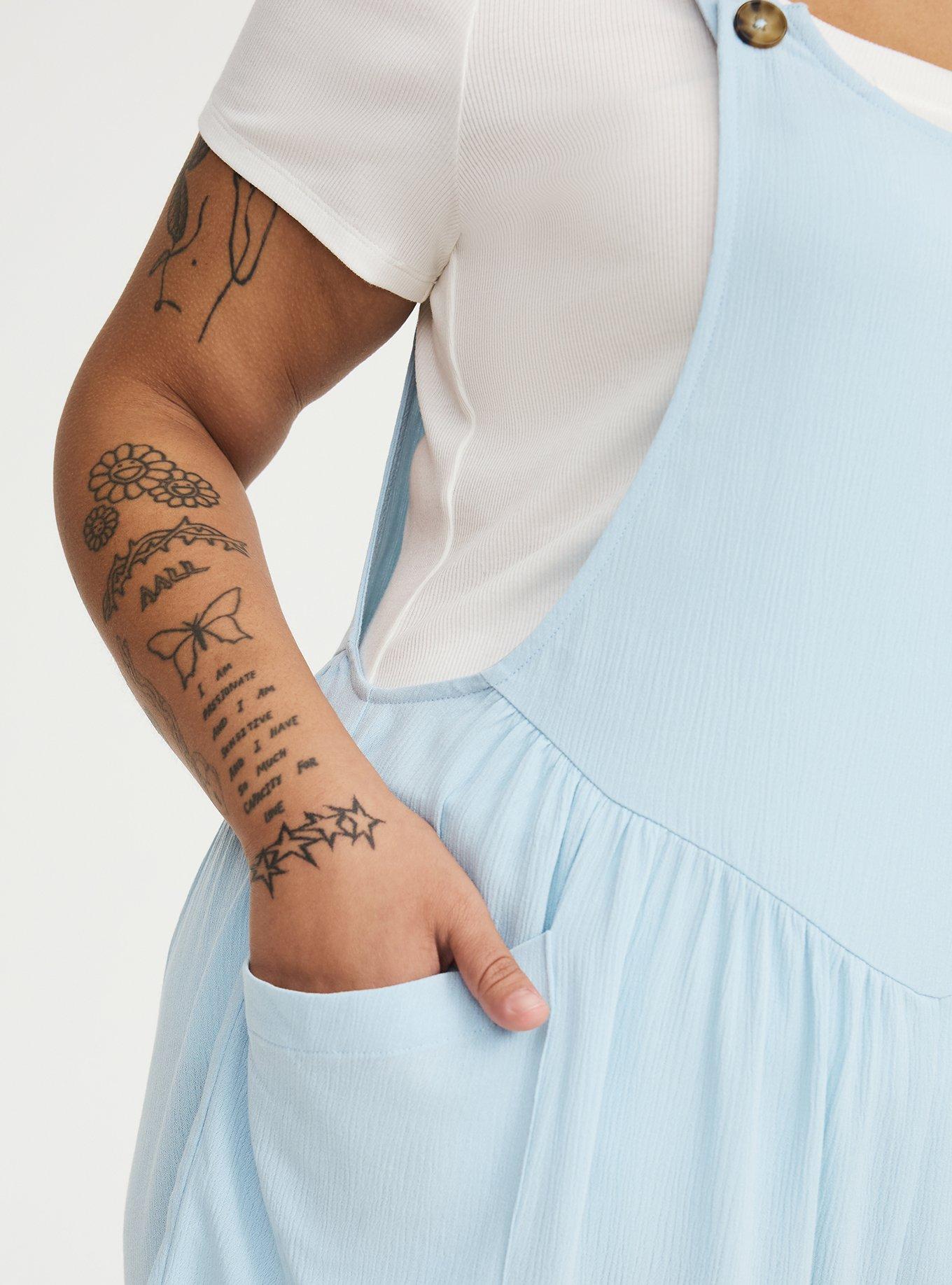 Washable Gauze Short Overall, ANGEL FALLS, alternate