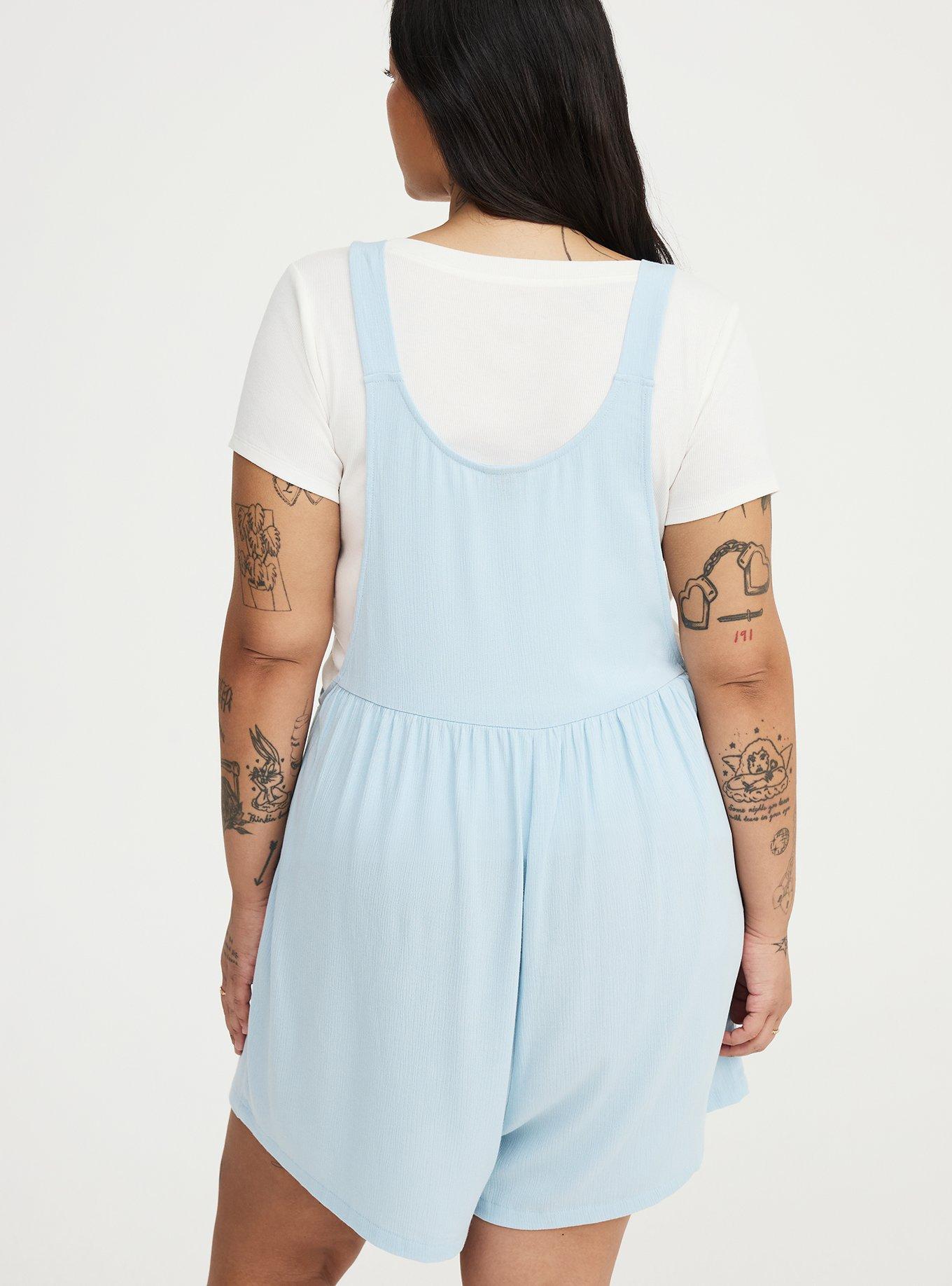 Washable Gauze Short Overall, ANGEL FALLS, alternate