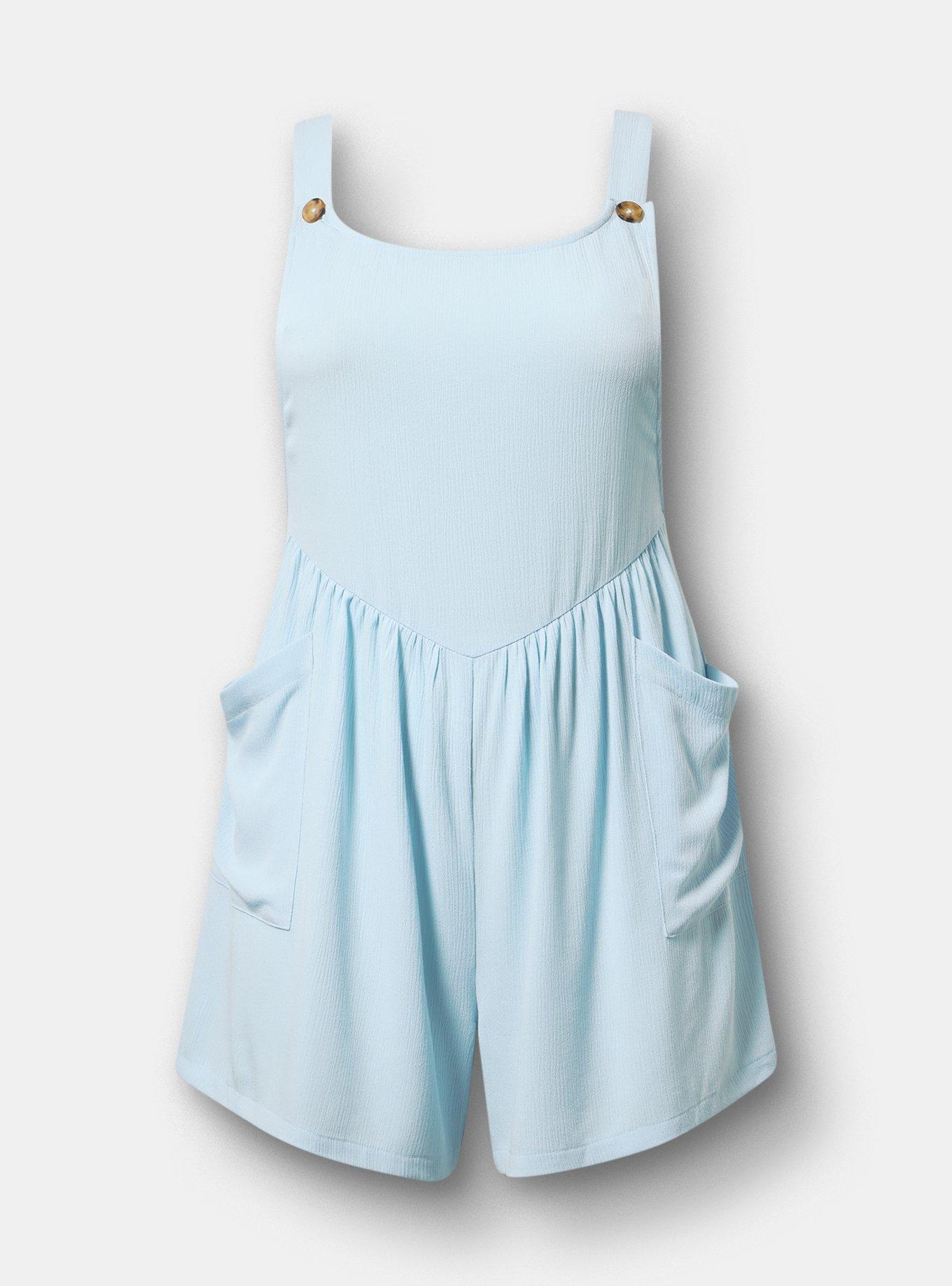 Washable Gauze Short Overall, ANGEL FALLS, hi-res