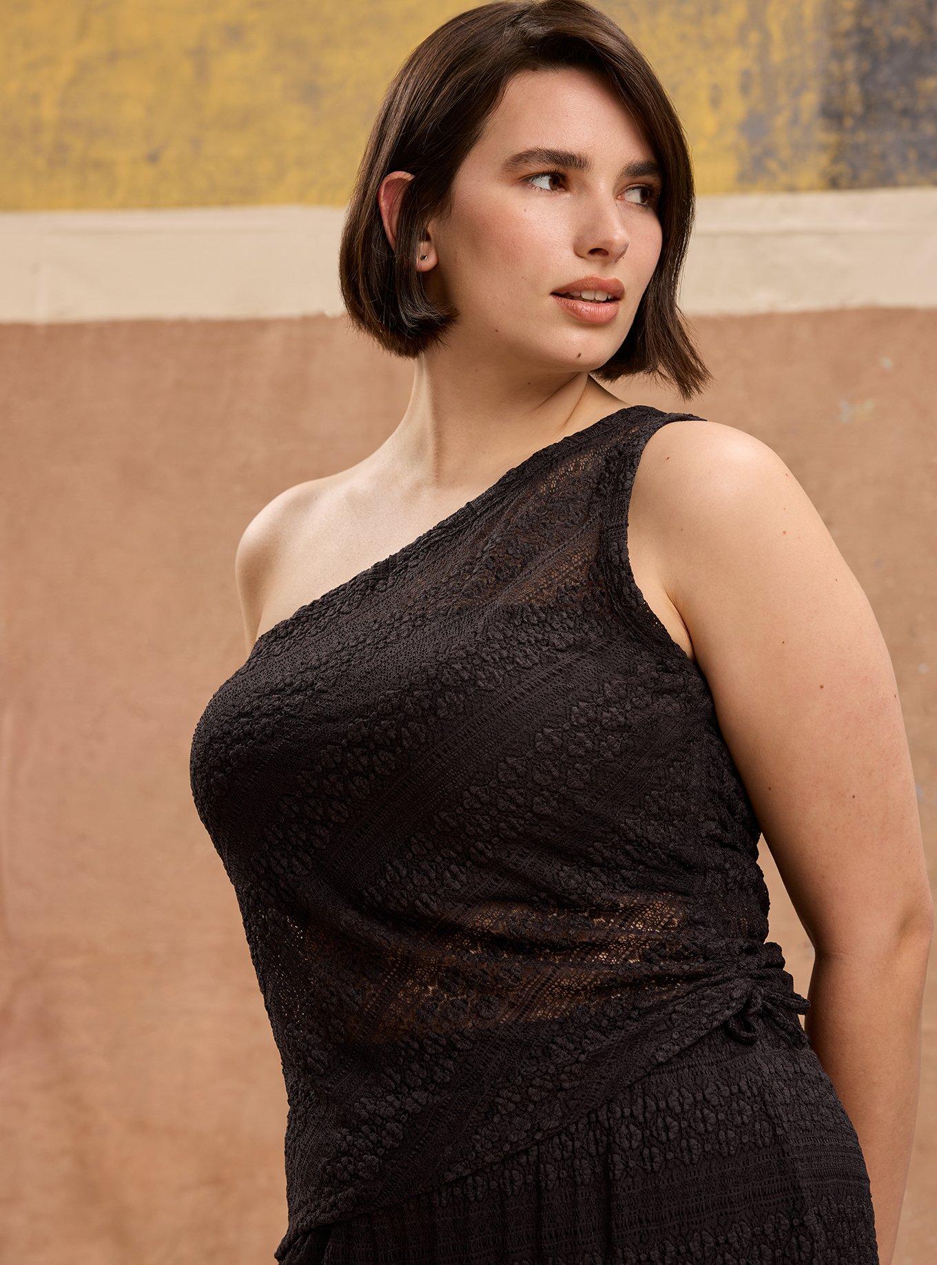 Festi One-Shoulder Ruched Top, PHANTOM, hi-res