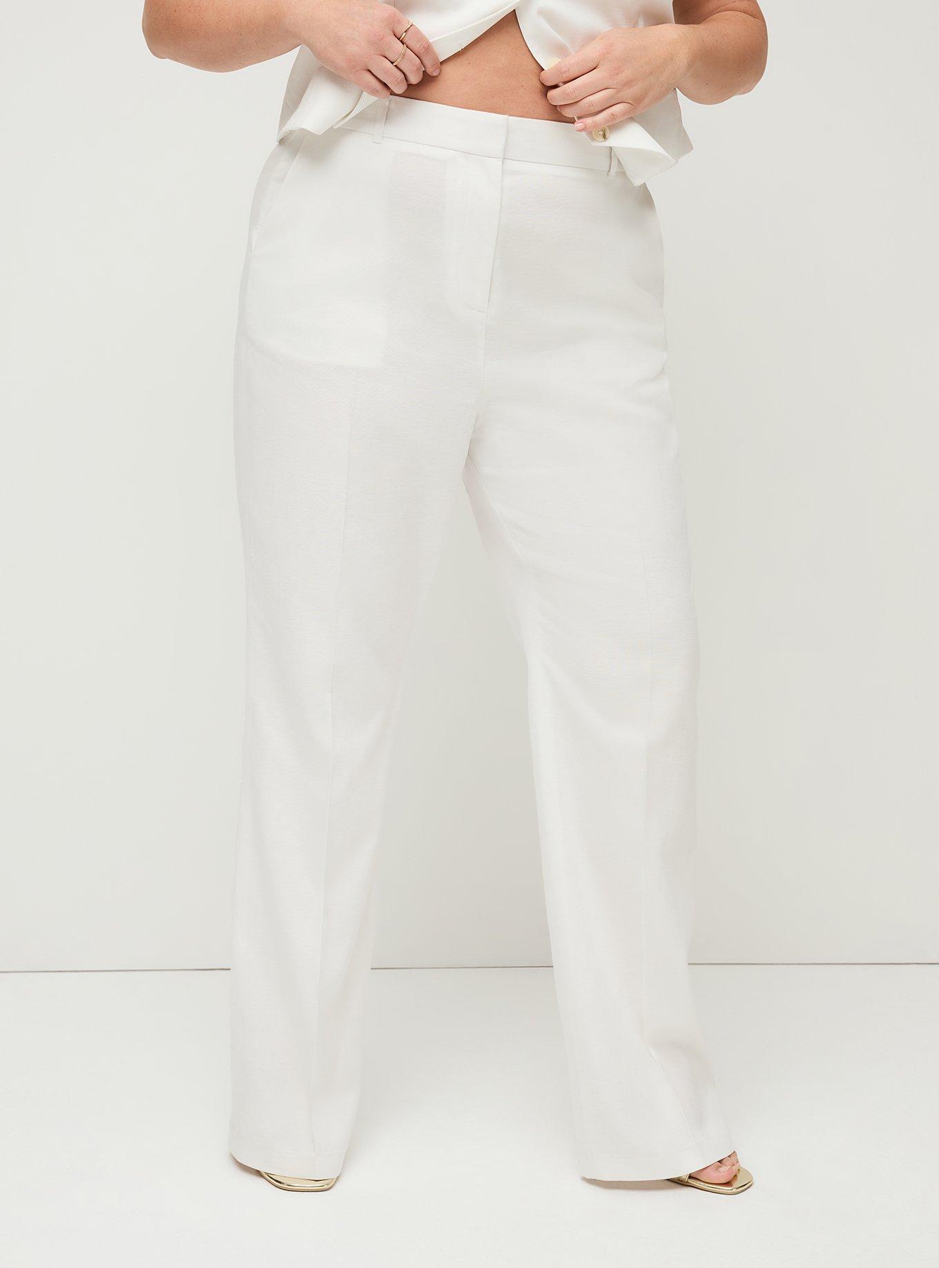 Studio Classic Linen Pant, BLANC DE BLANC, alternate