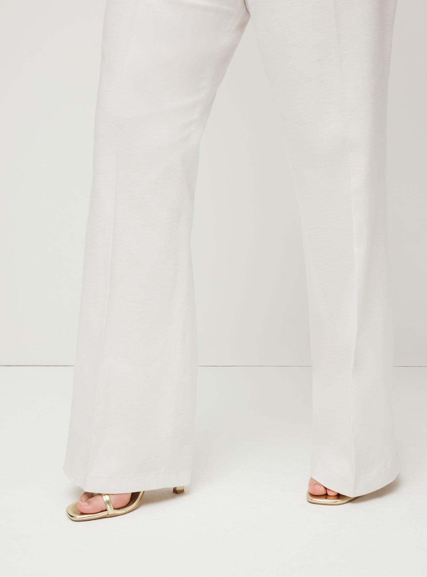 Studio Classic Linen Pant, BLANC DE BLANC, alternate