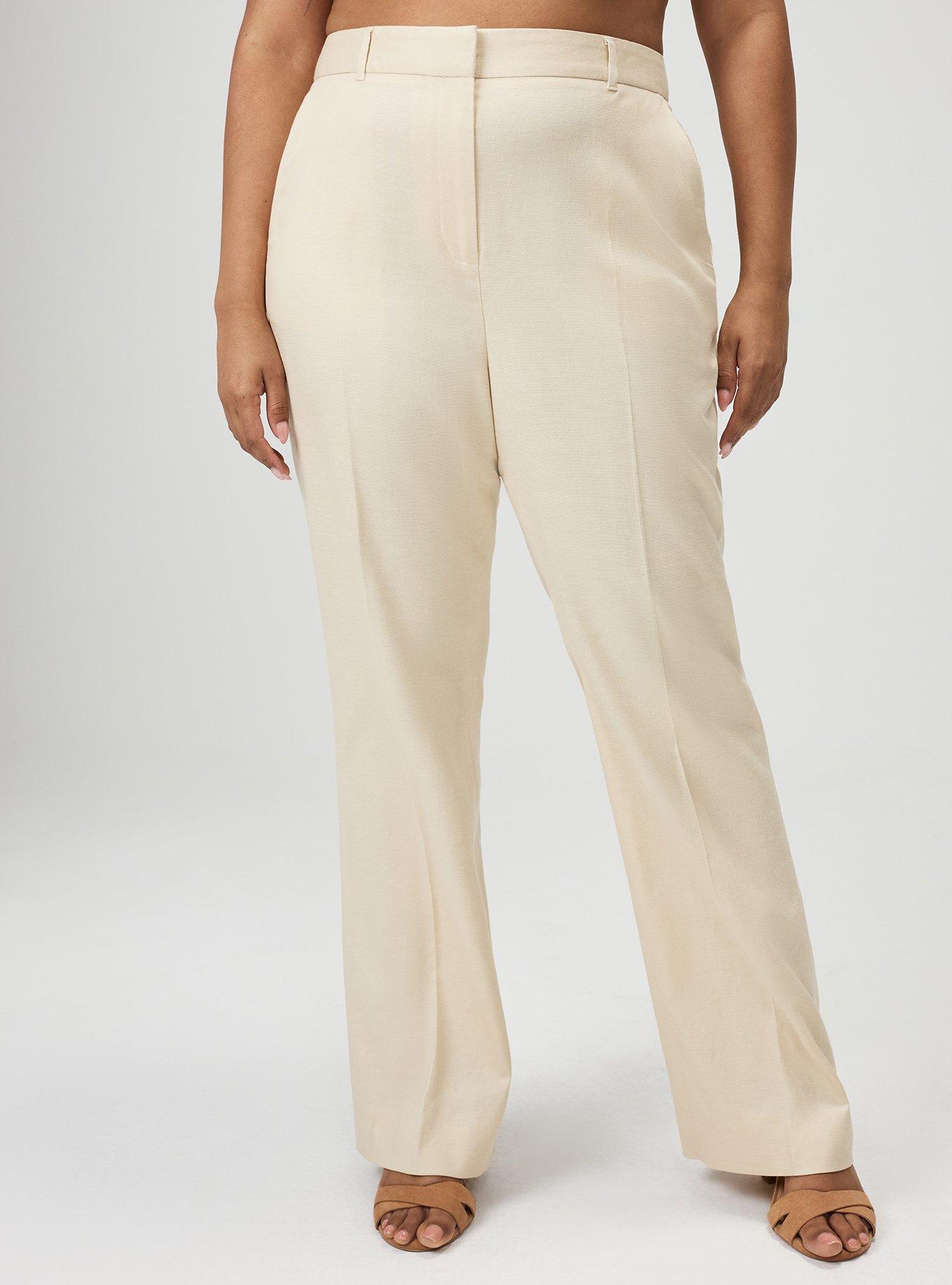 Studio Classic Linen Pant, CREME BRULEE, alternate
