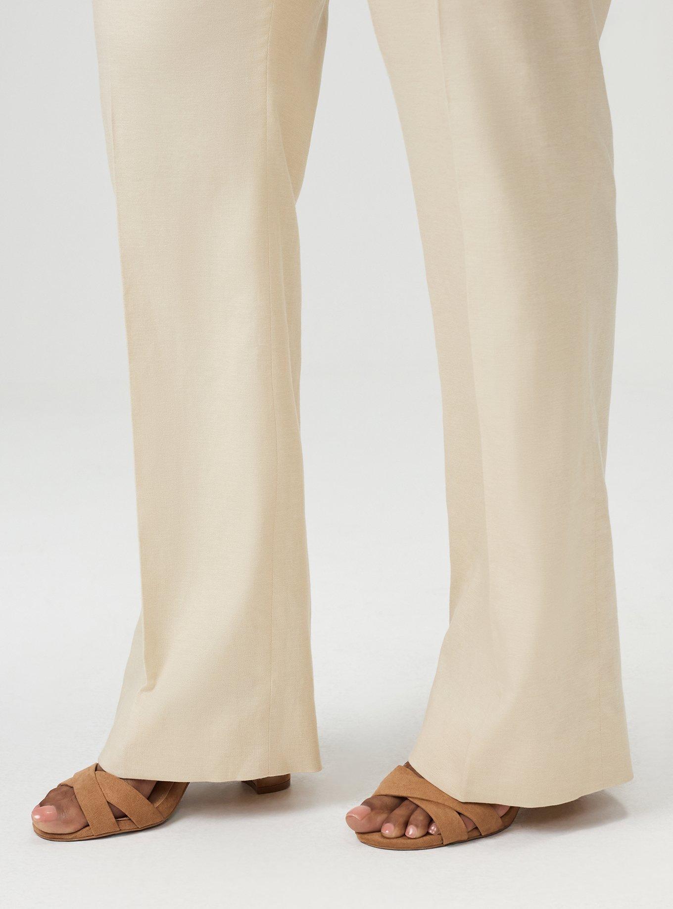Studio Classic Linen Pant, CREME BRULEE, alternate