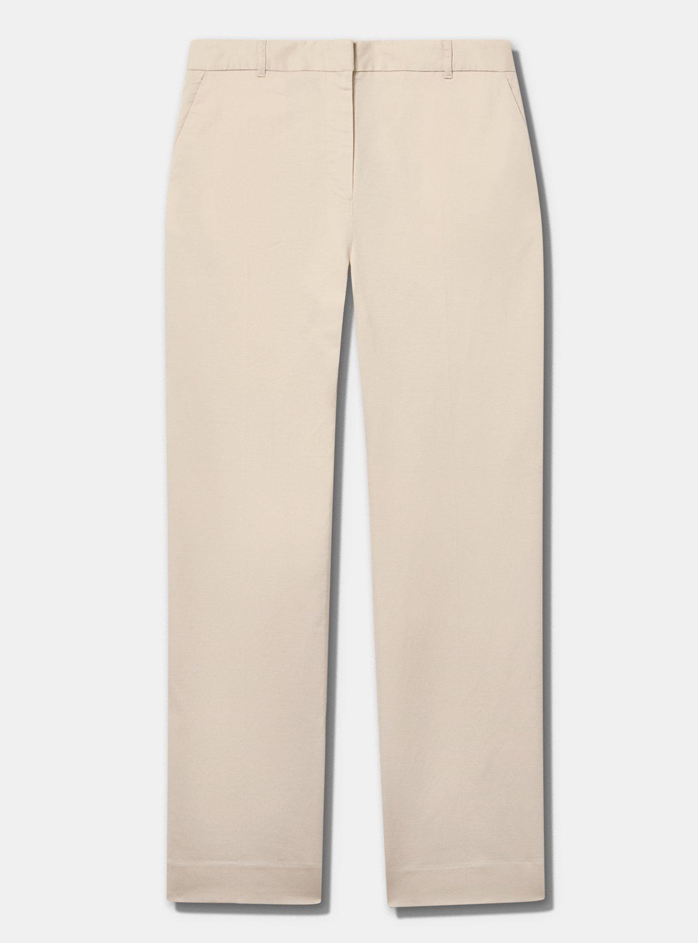Studio Classic Linen Pant, CREME BRULEE, flat