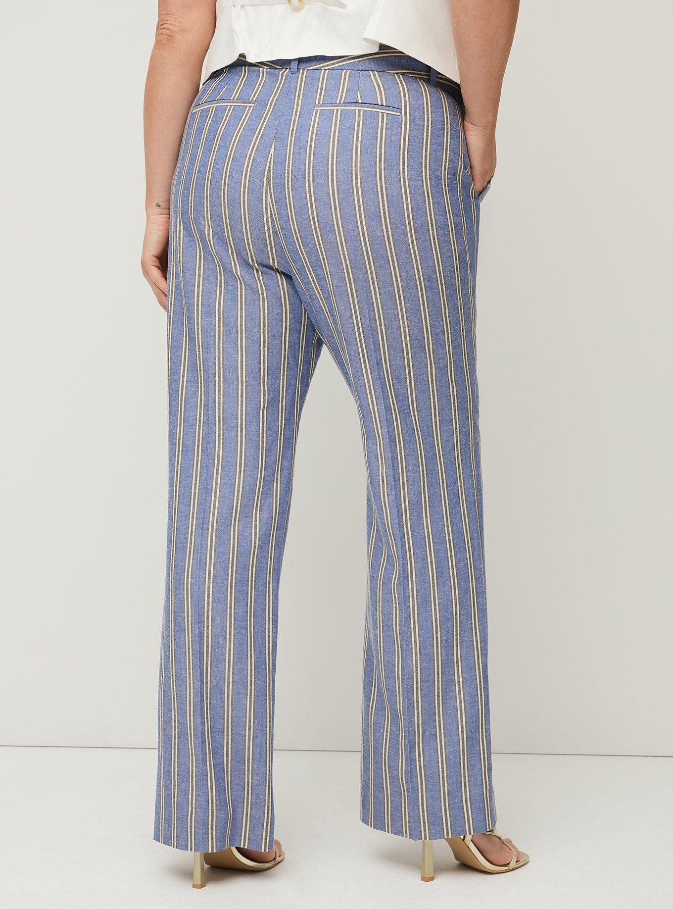 Studio Classic Linen Pant, GWEN STRIPE, alternate
