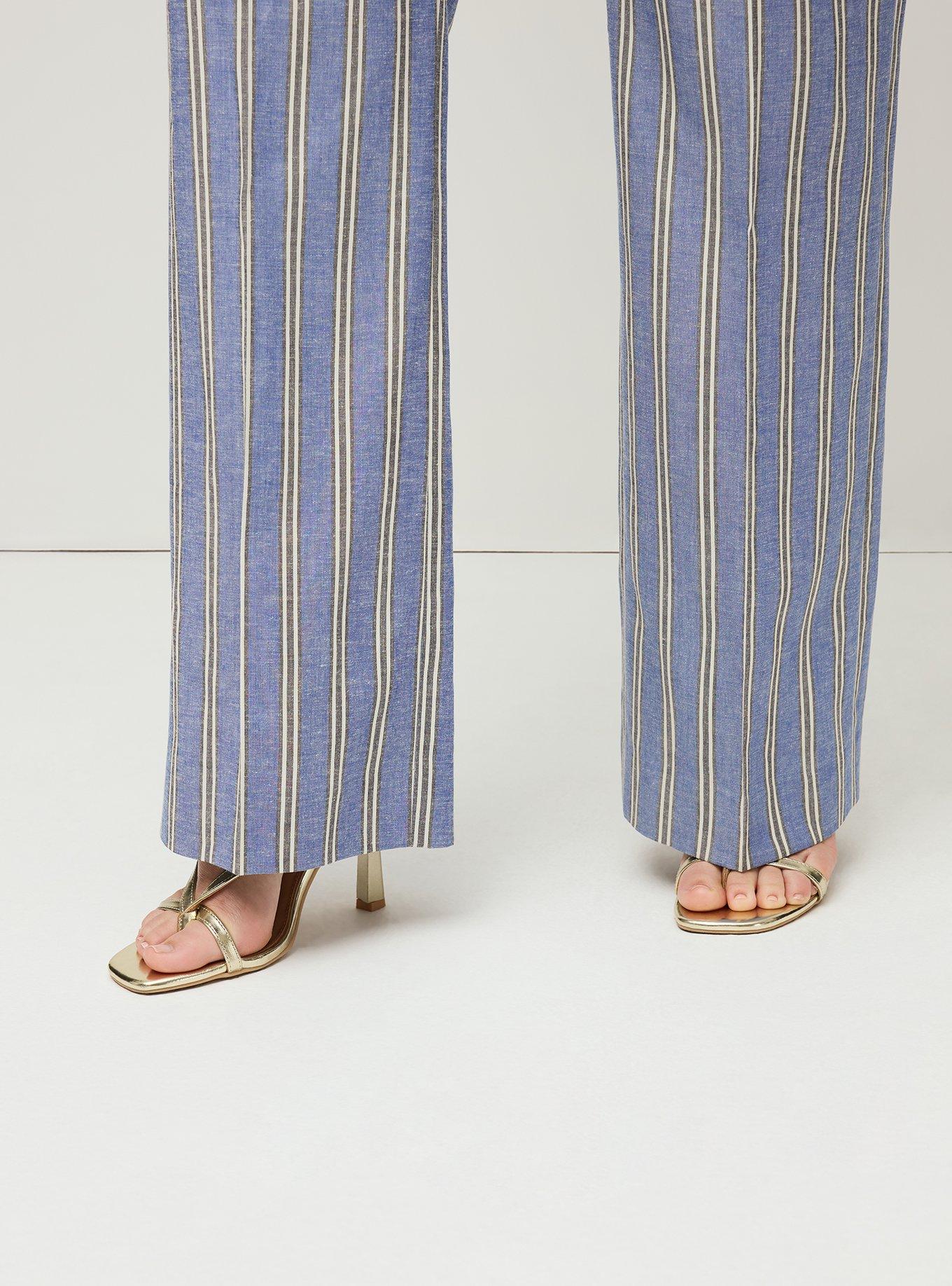 Studio Classic Linen Pant, GWEN STRIPE, alternate