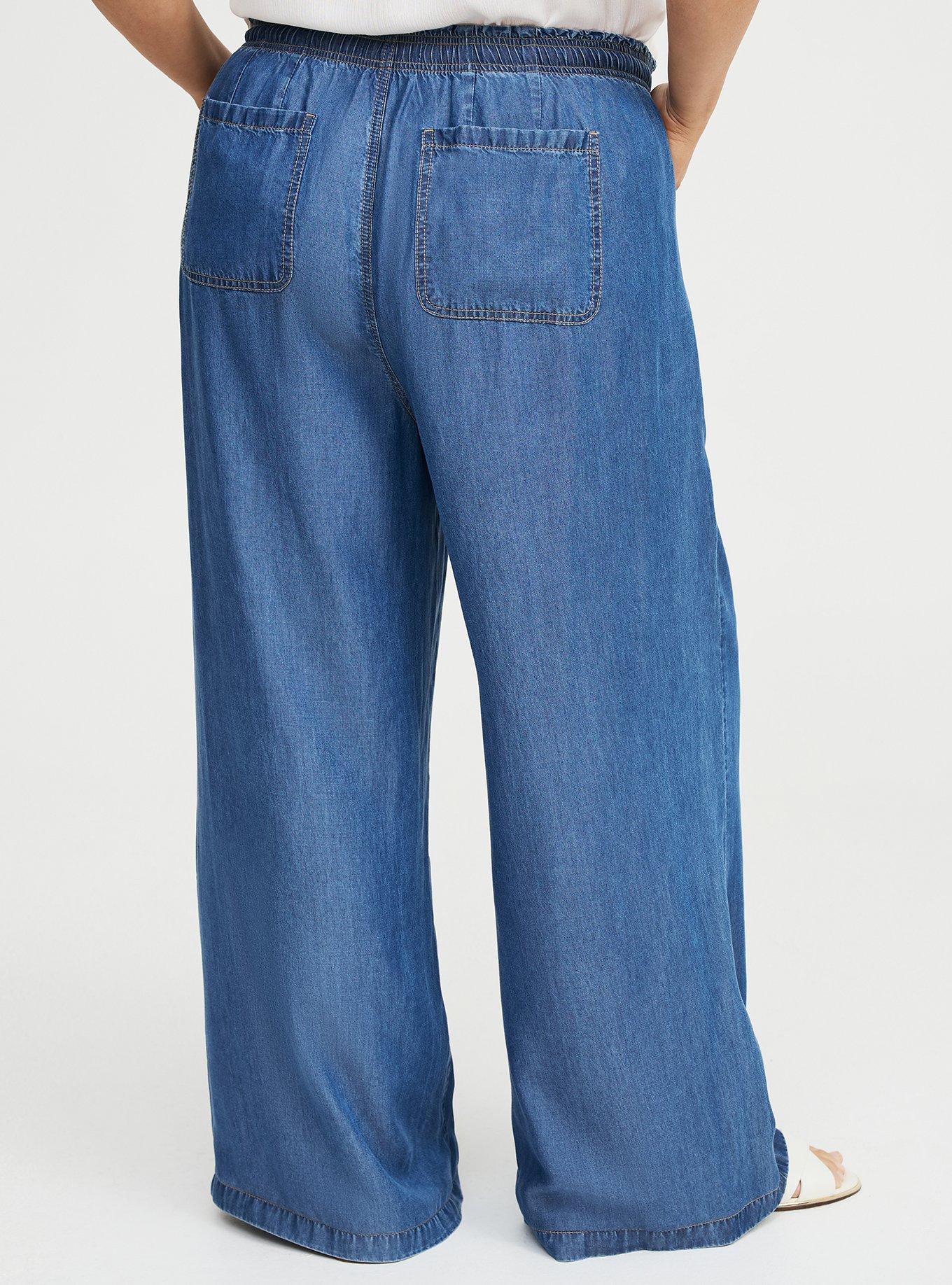 High-Rise Wide-Leg Lightweight Denim Jean, MEDIUM WASH, alternate