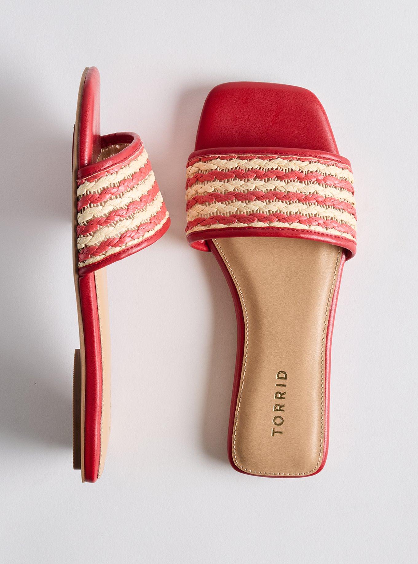 Raffia Slide (WW), RED, hi-res