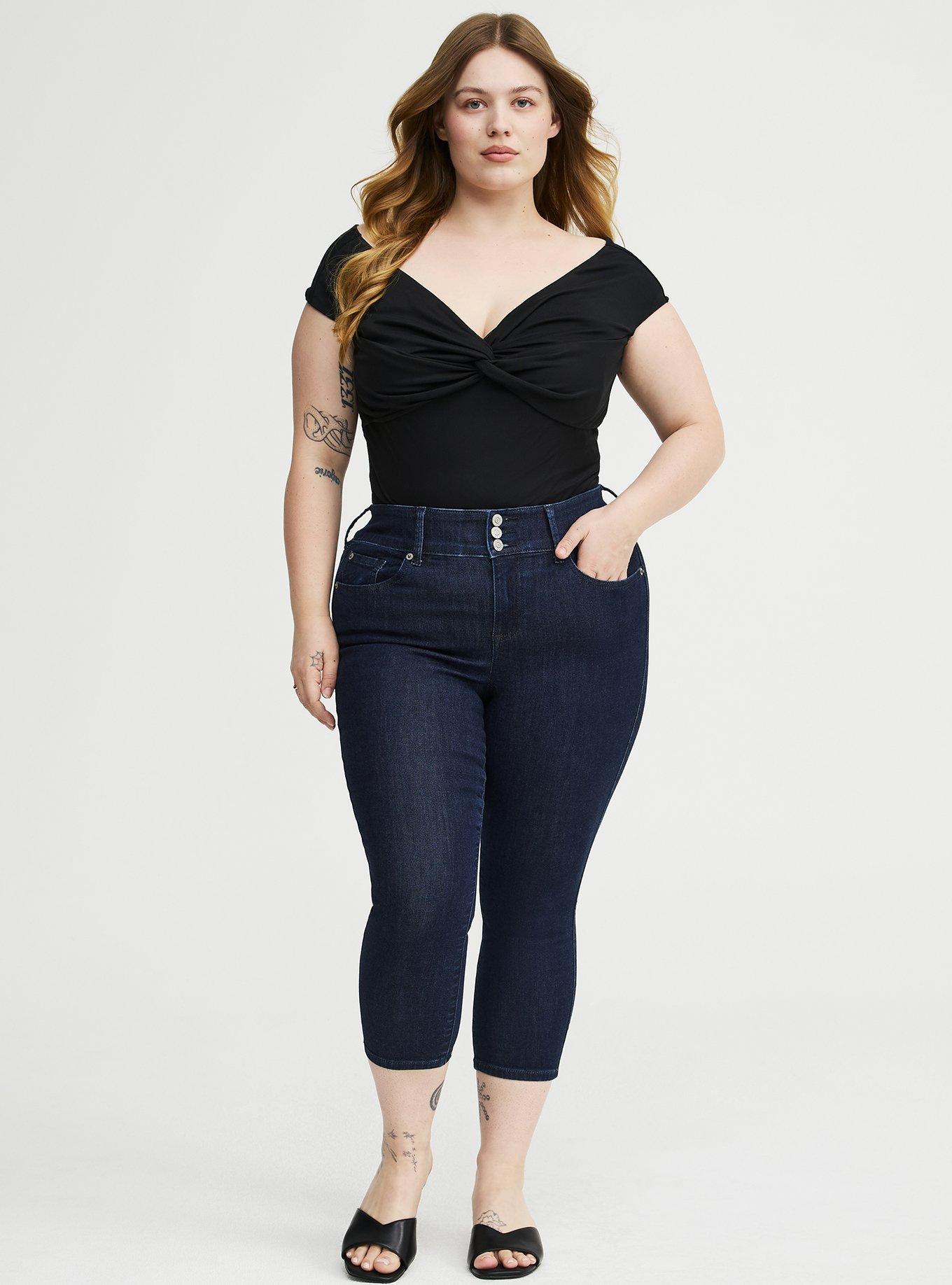 Mesh Twist Off-Shoulder Top, DEEP BLACK, alternate