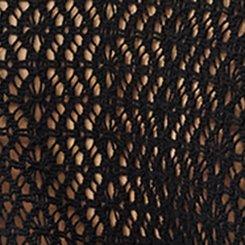 Crochet Open Front Cocoon, DEEP BLACK, swatch