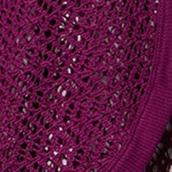 Crochet Open Front Cocoon, PLUM CASPIA, swatch