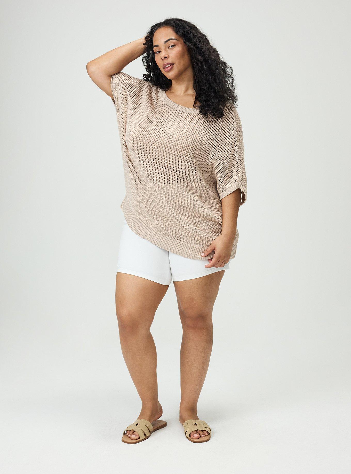 Open Stitch Dolman Pullover Sweater, CEMENT, alternate