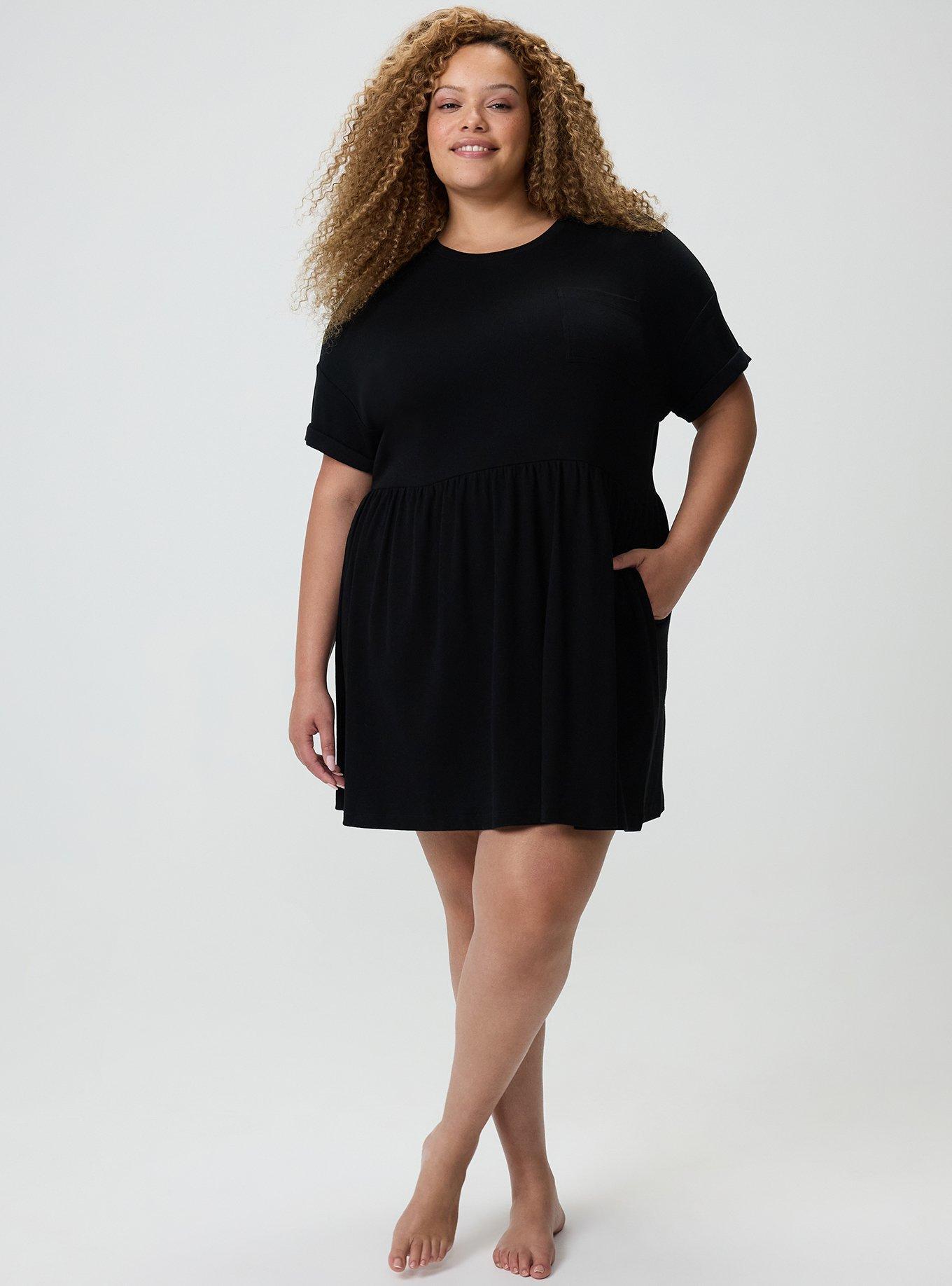 Oversized Lounge Dress, DEEP BLACK, alternate
