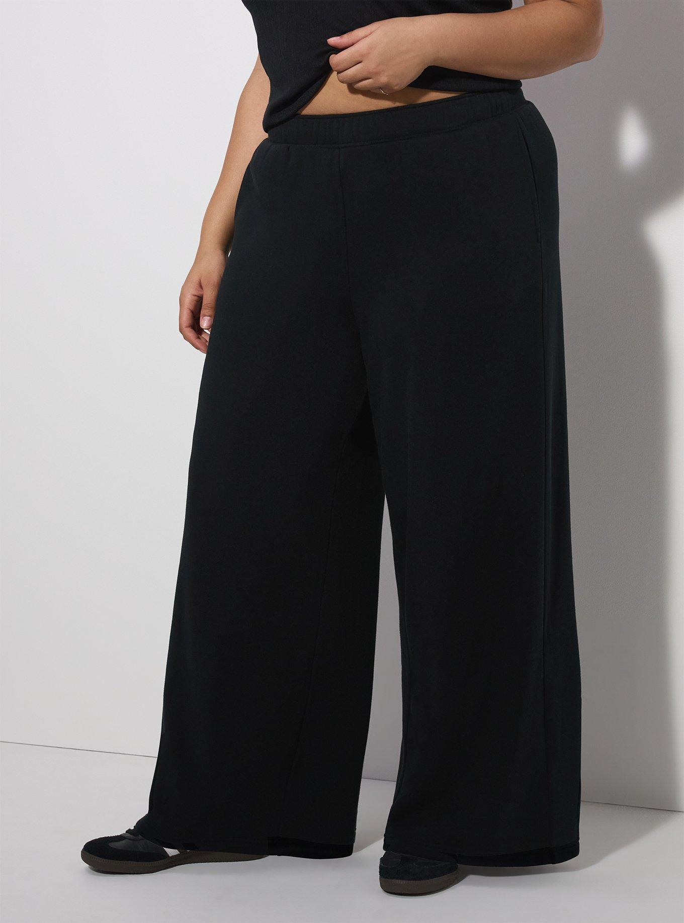 LoveSick High-Rise Wide Leg Sweatpant, DEEP BLACK, alternate