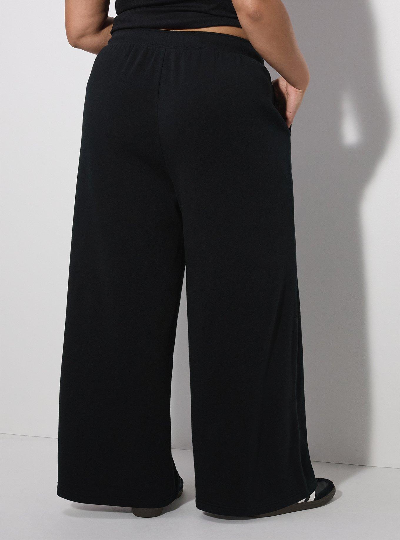 LoveSick High-Rise Wide Leg Sweatpant, DEEP BLACK, alternate