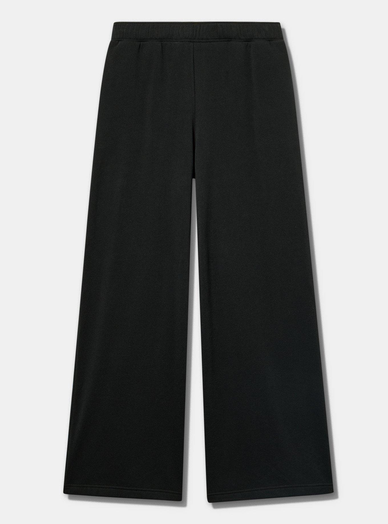 LoveSick High-Rise Wide Leg Sweatpant, DEEP BLACK, flat