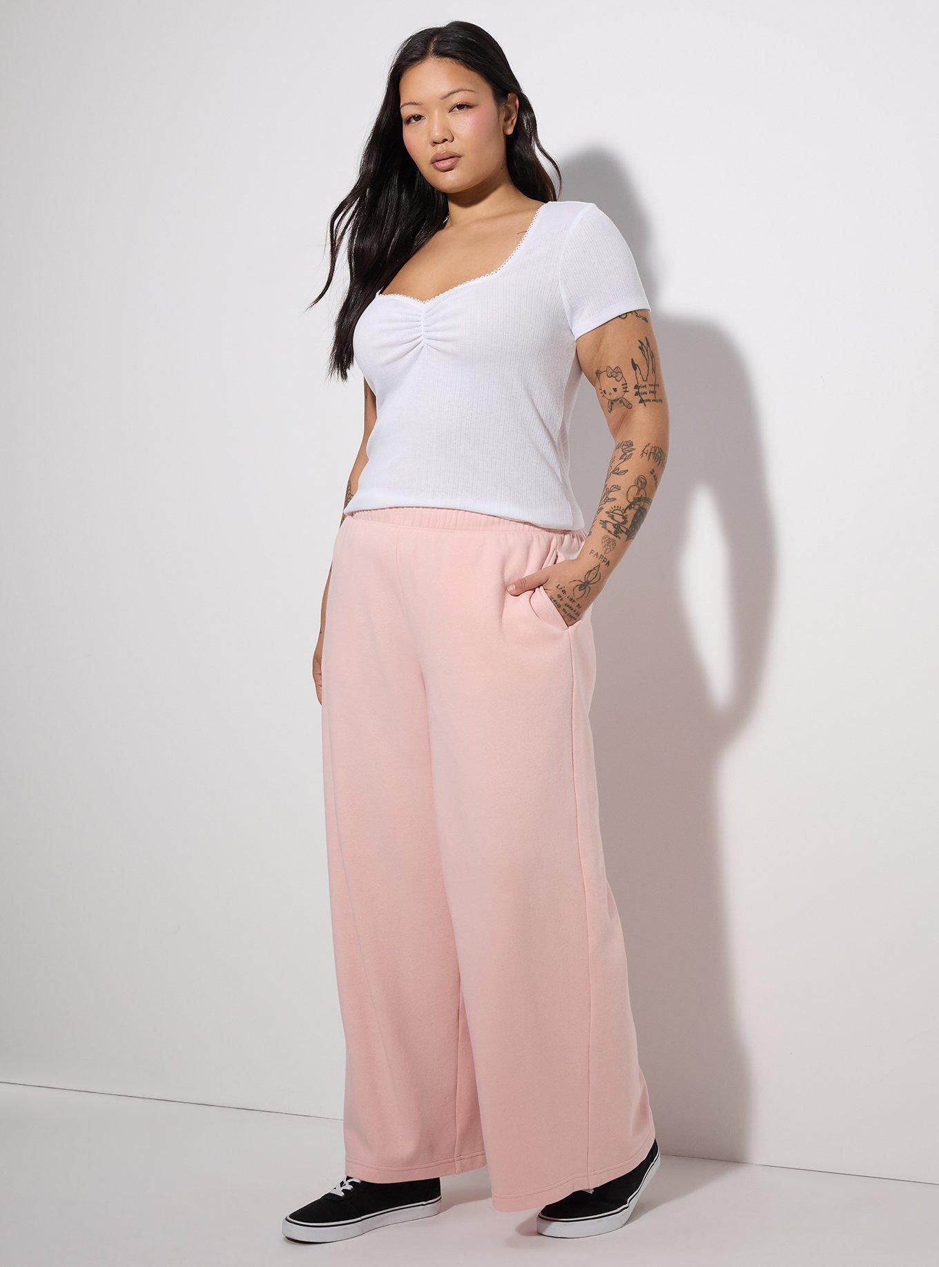 LoveSick High-Rise Wide Leg Sweatpant, SILVER PINK, alternate