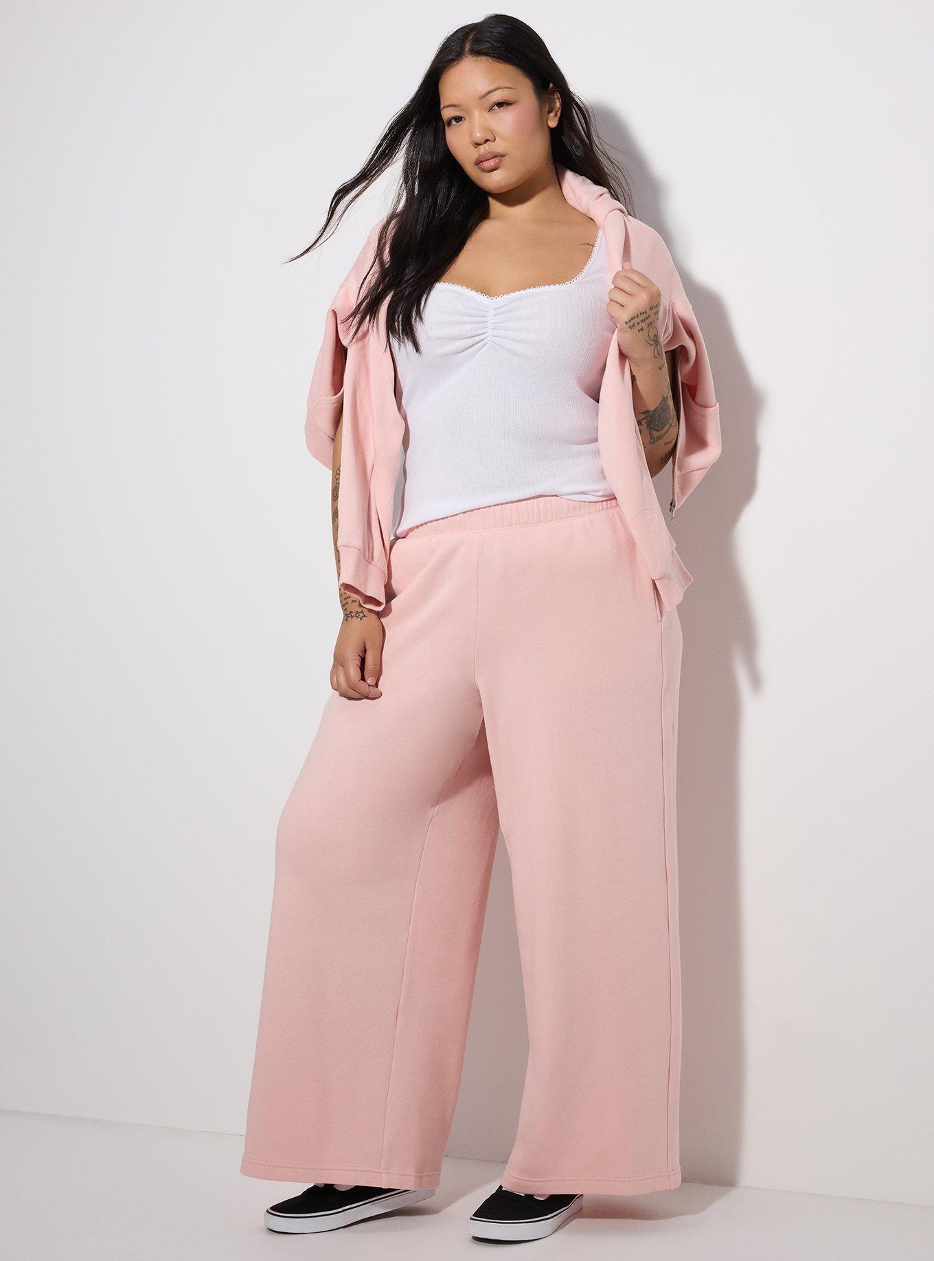 LoveSick High-Rise Wide Leg Sweatpant, SILVER PINK, hi-res